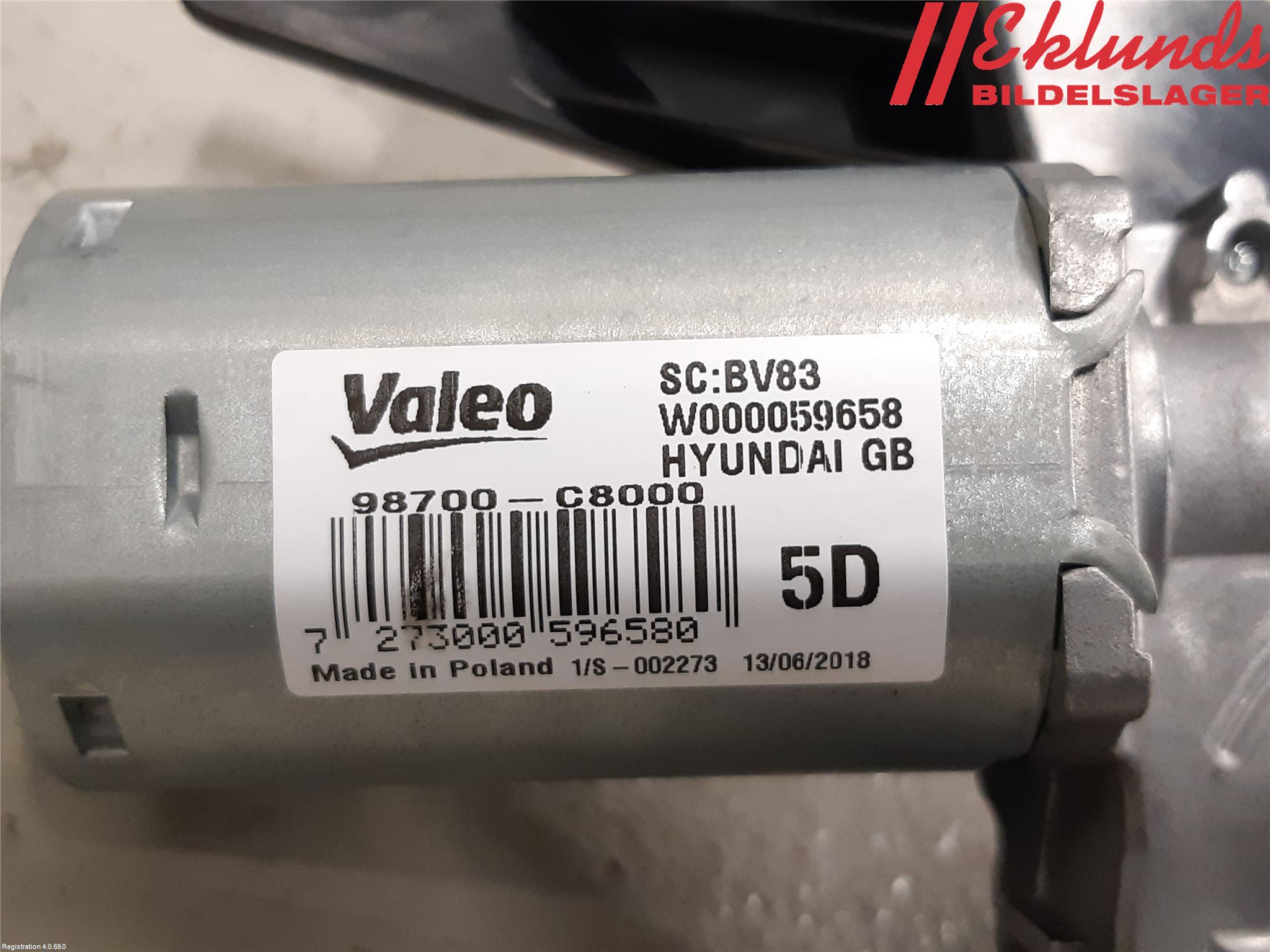 Hyundai i20 GB 15-20 Torkarmotor Baklucka