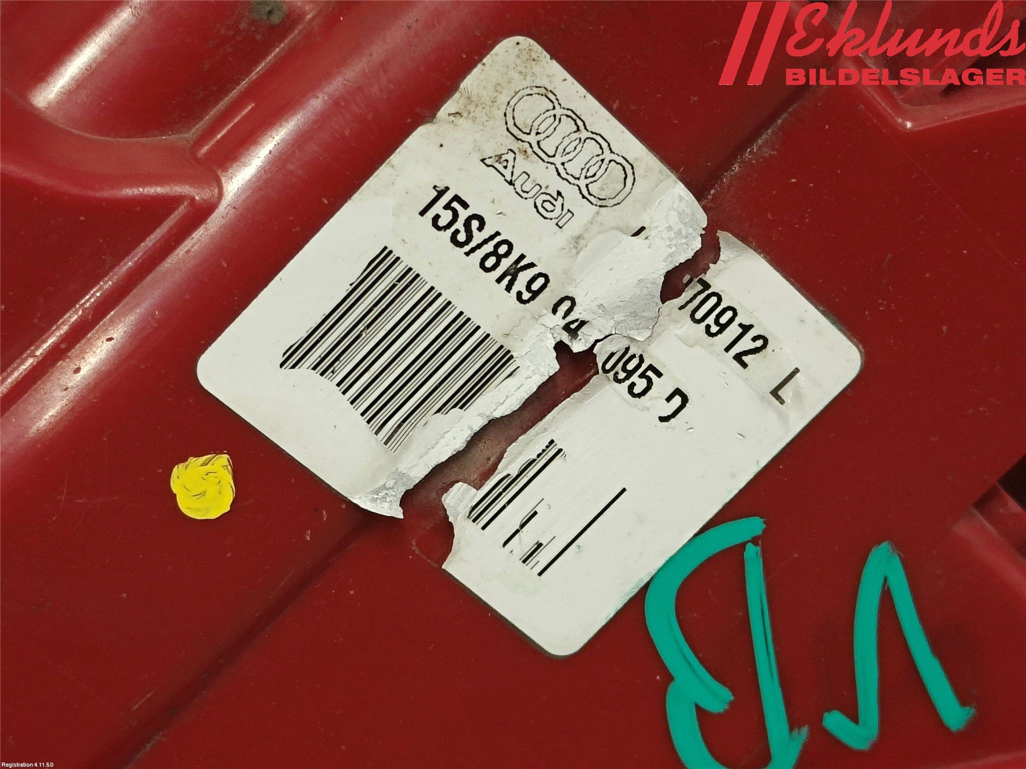 Audi A4 12-15 Bakljus Vänster