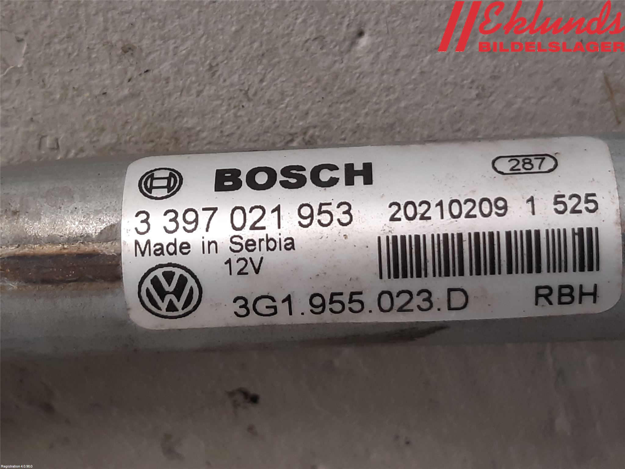 Volkswagen VW ARTEON 17- Torkarmekanism Vindruta