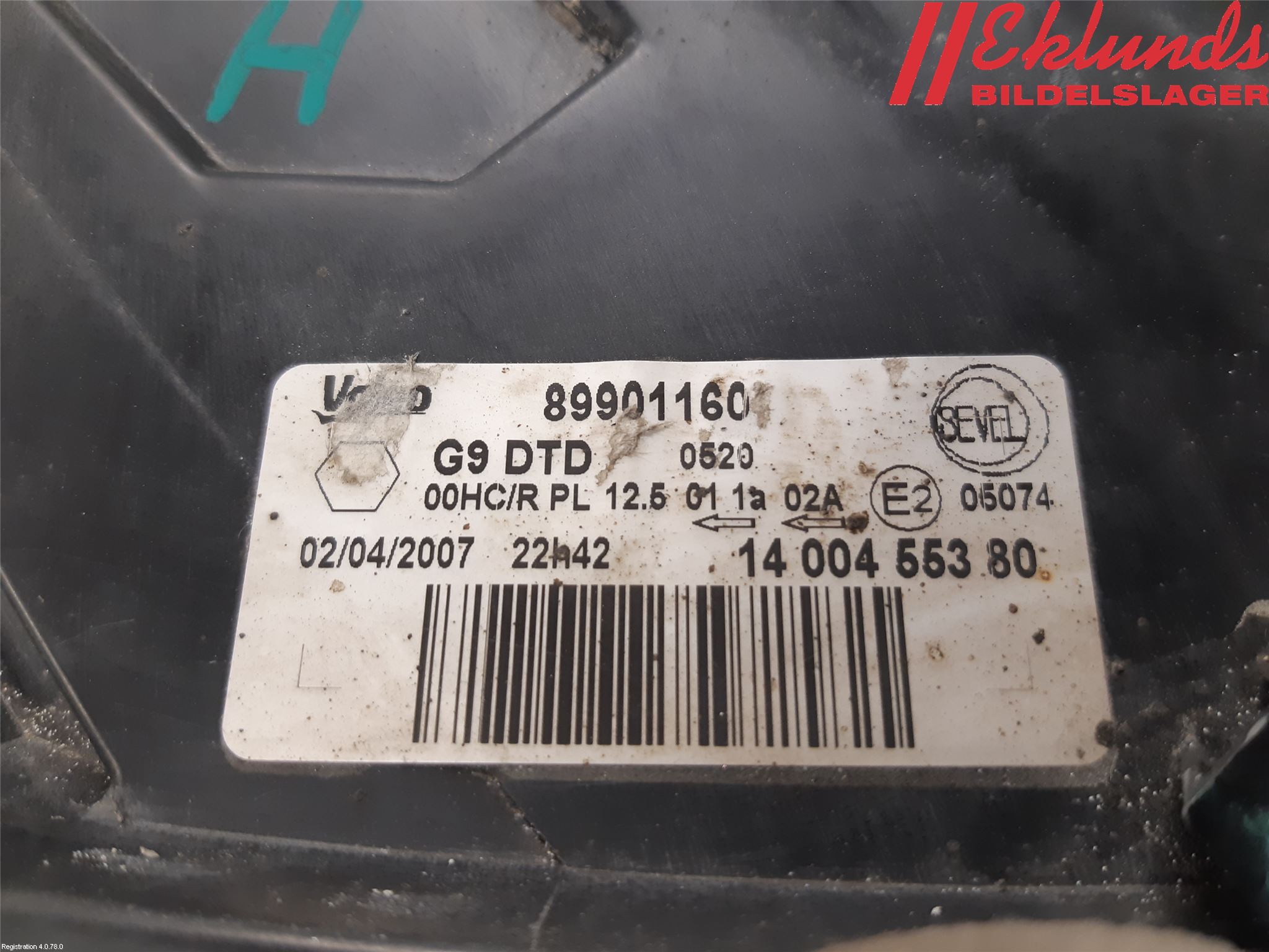 Citroen JUMPY 07-16 Strålkastare Höger