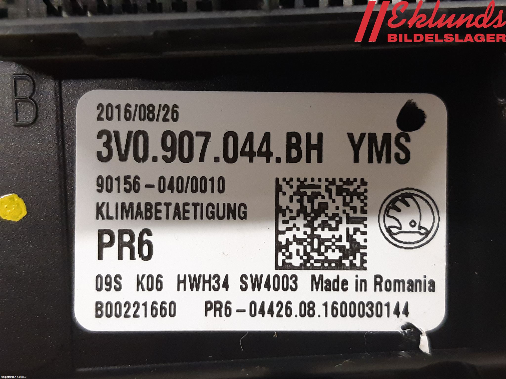 Skoda SUPERB 16-24 Ac Styrenhet Ac Manöveren