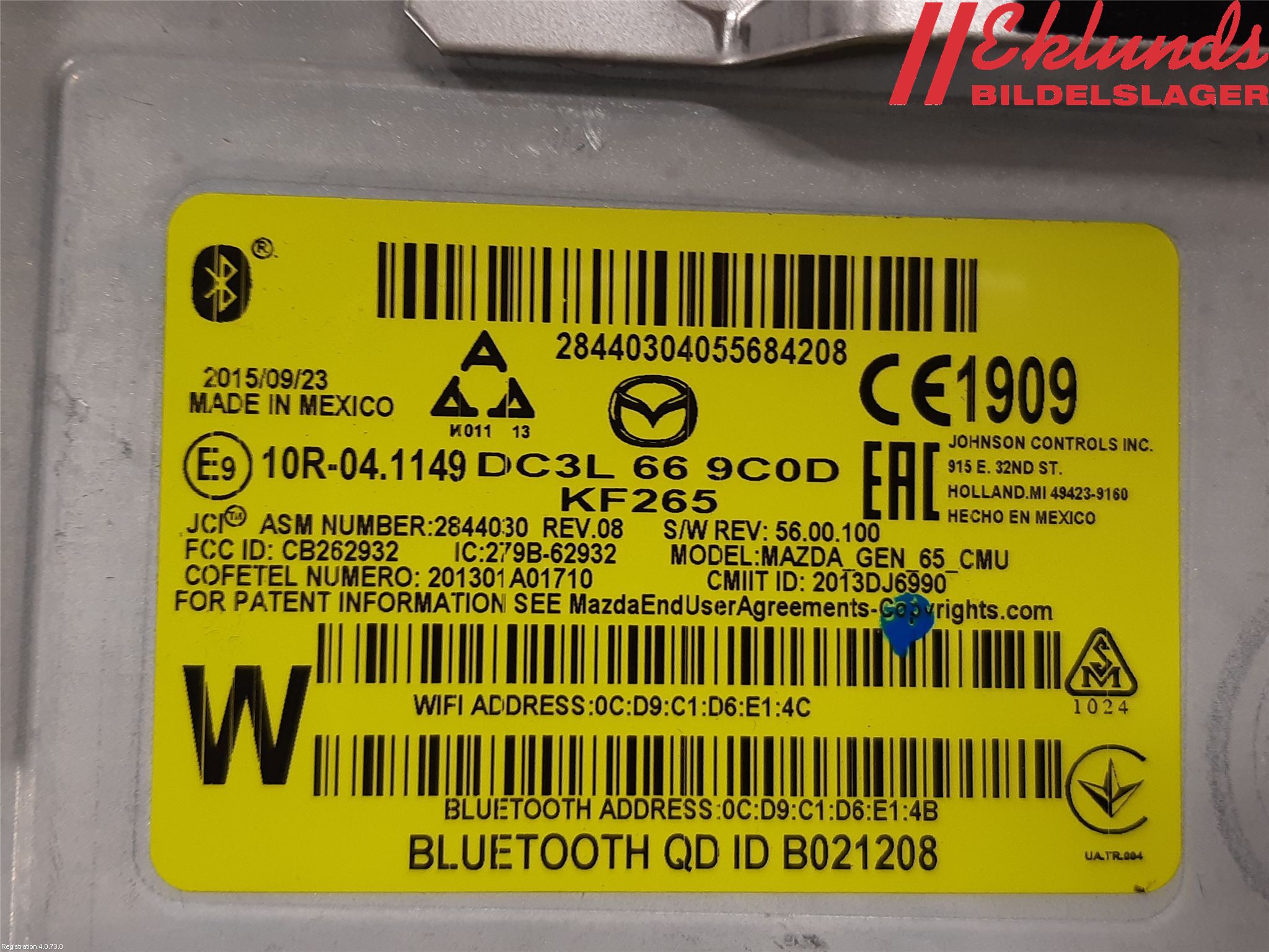 Mazda 2 (DJ) 15-22 Radio-Stereo Förstärkare
