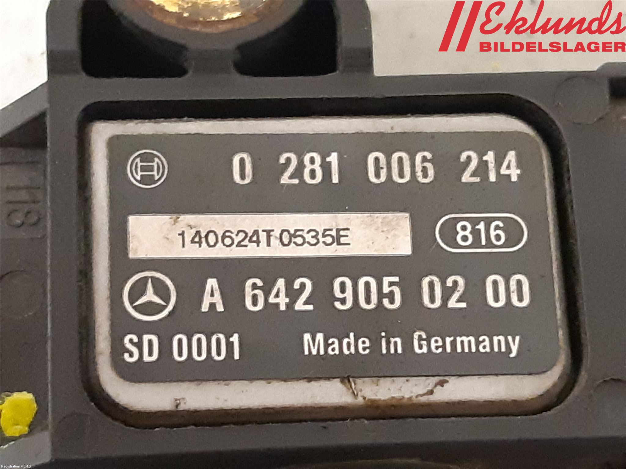 Mercedes-Benz MB SPRINTER (W906) 06-18 Givare Temp-Tryck Avgas