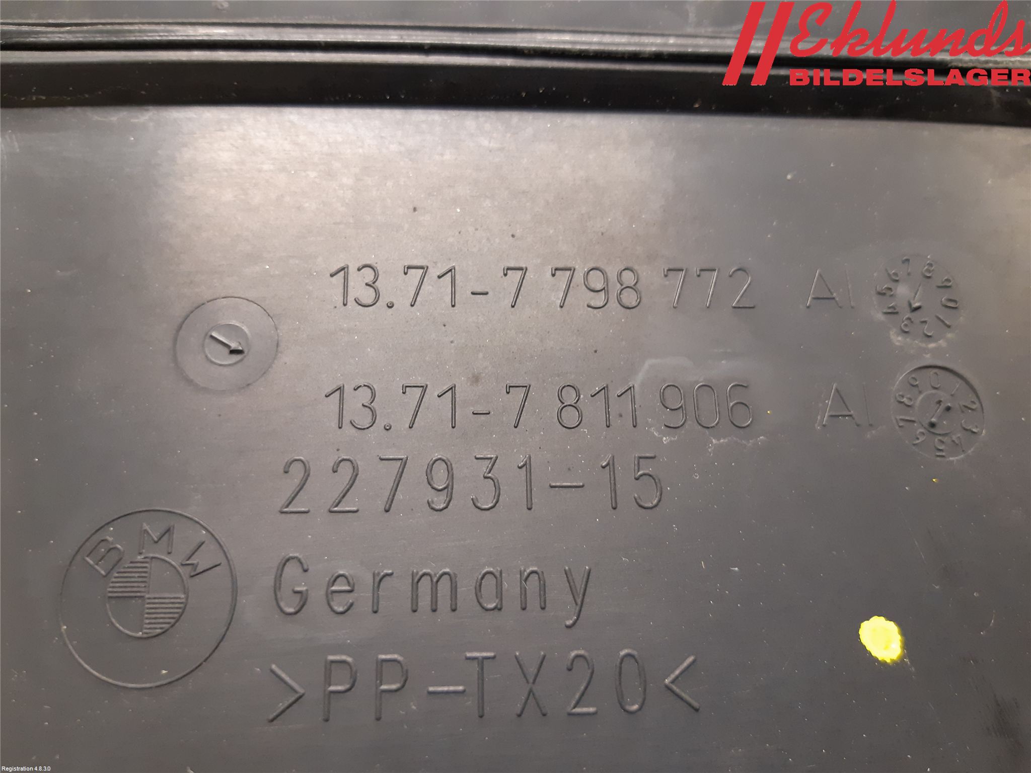 BMW 3 E90/91 SED/TOU 05-12 Deflektor Plåt-Plast Kylning