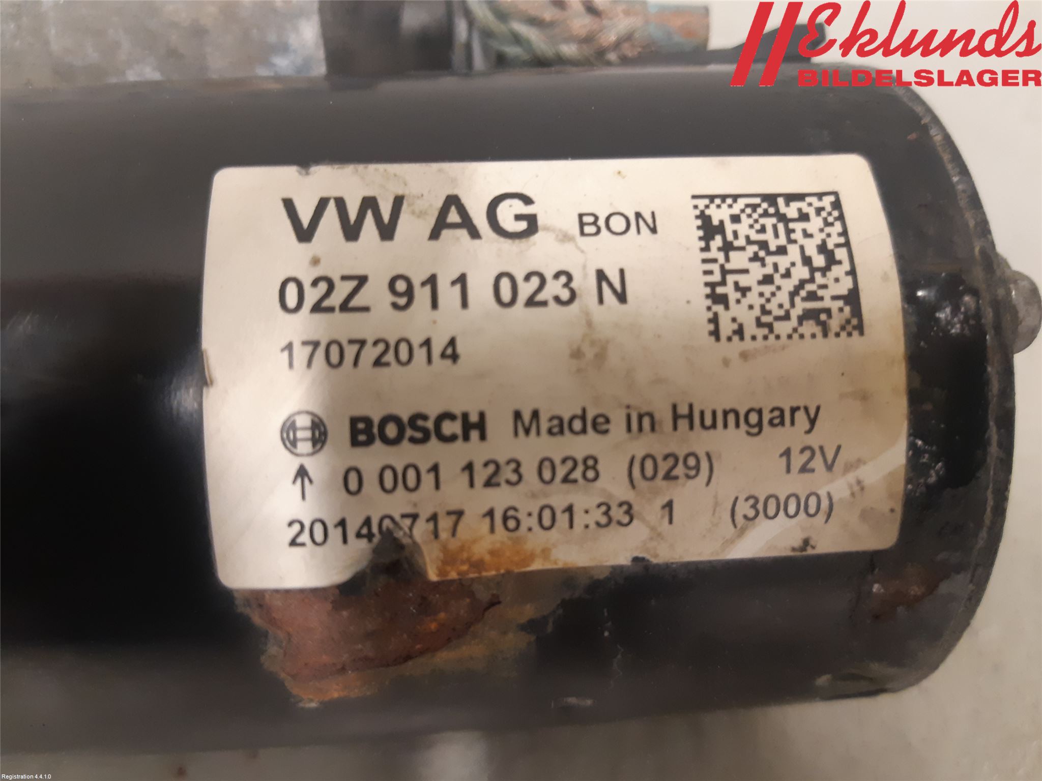 Volkswagen VW CADDY 11-15 Startmotor Diesel