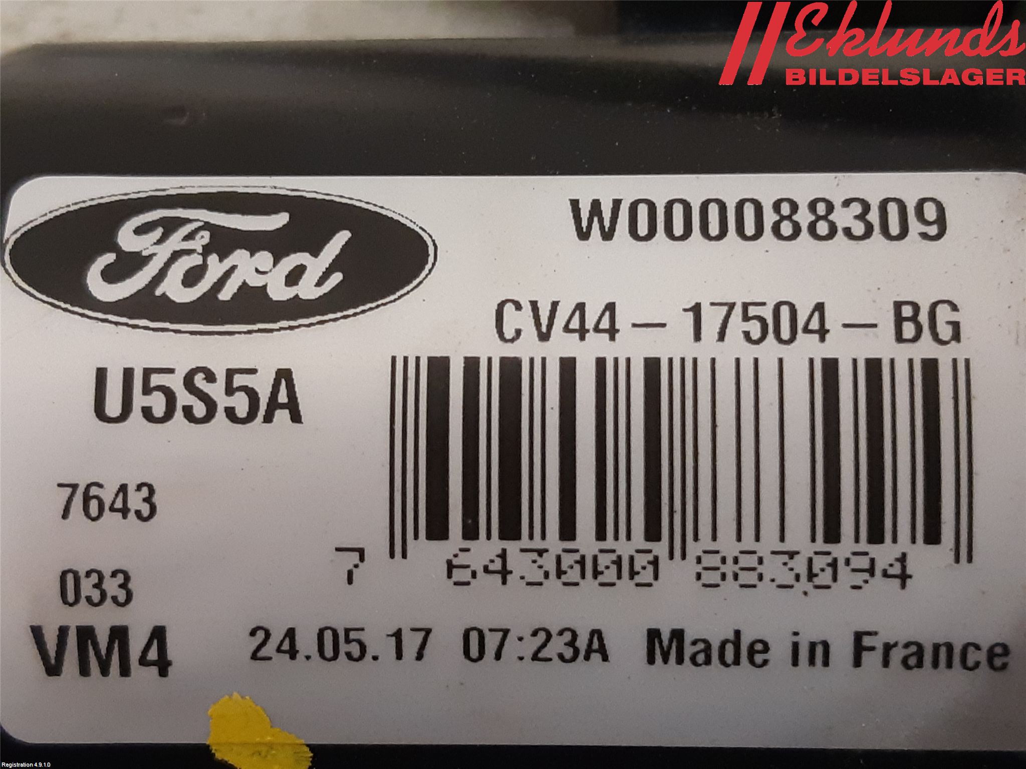 Ford KUGA 17-19 Torkarmotor Vindruta