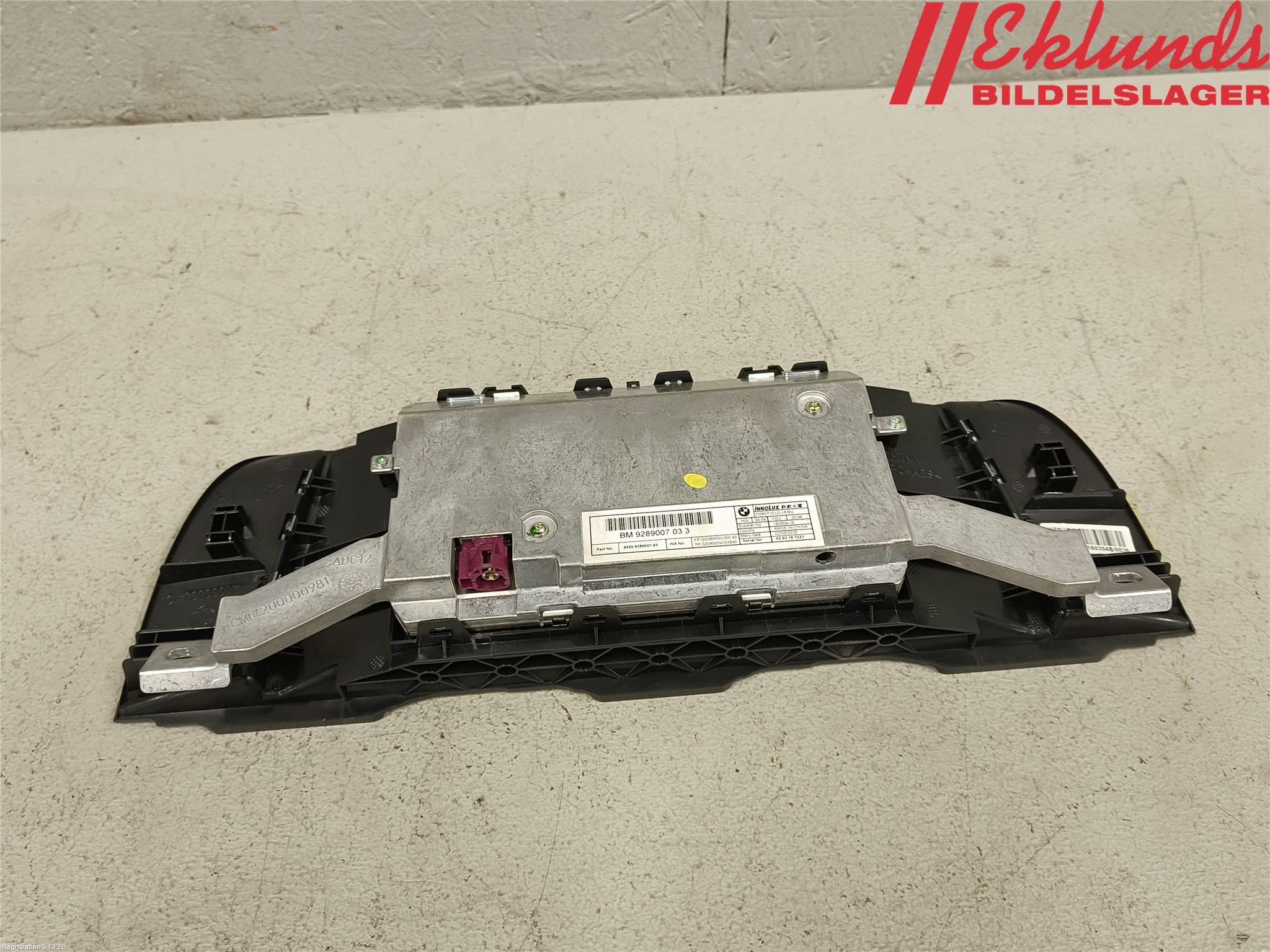 BMW 5 F10/F11/F18 09-17 Bildskärm