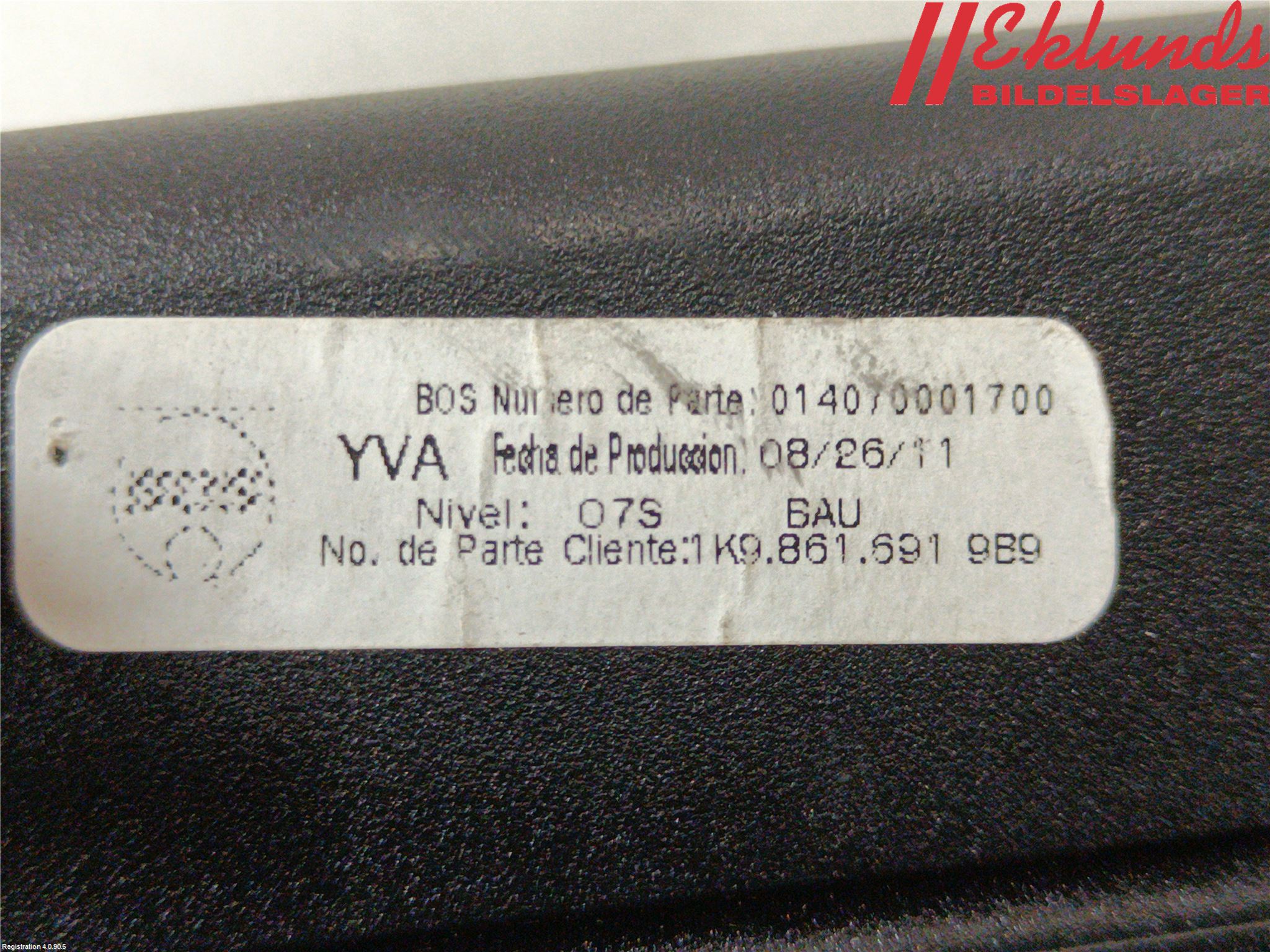 Volkswagen VW GOLF VI 09-13 Lastförskjutningsskydd-Galler