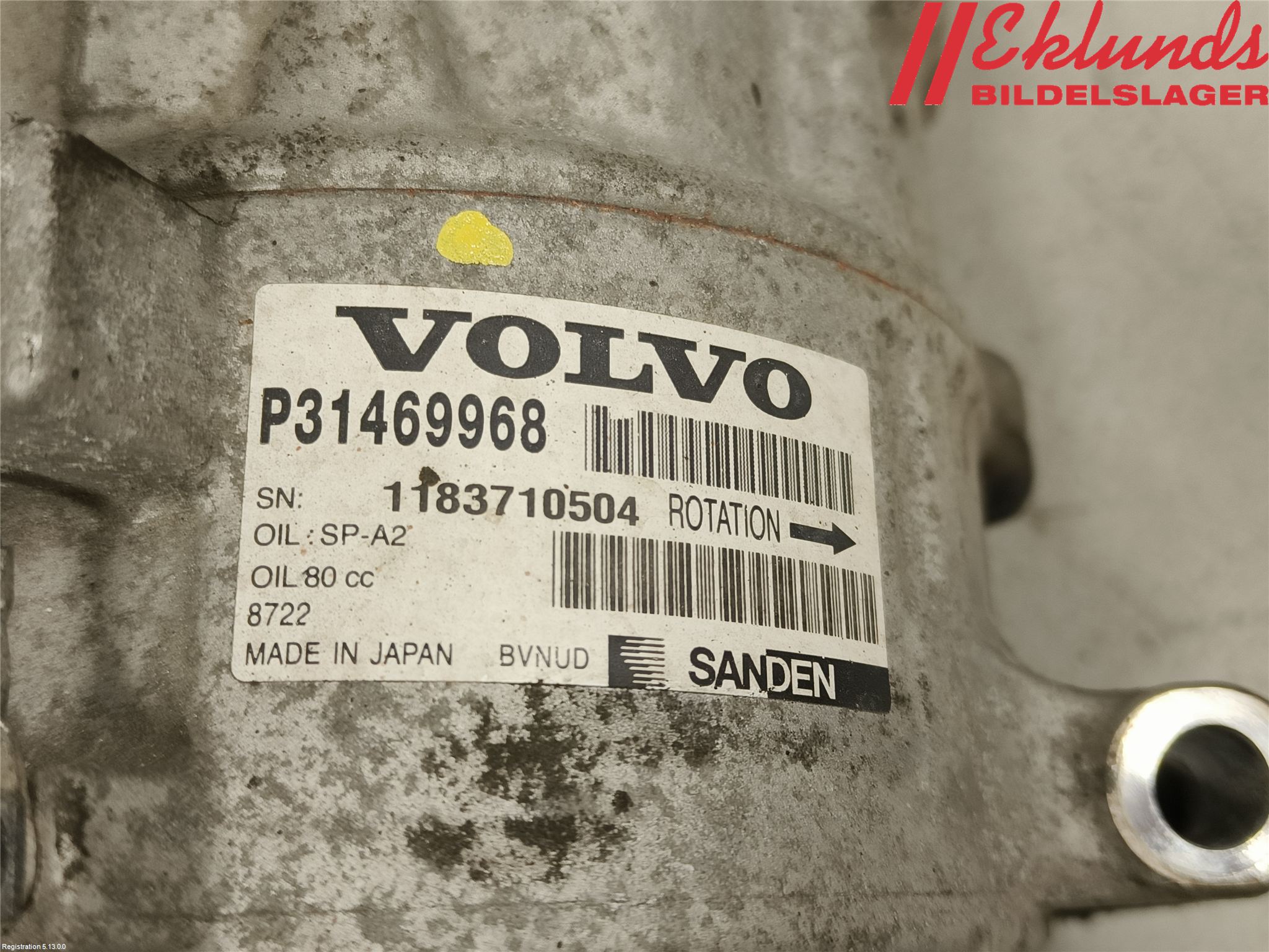 Volvo V70 14-16 Ac Kompressor