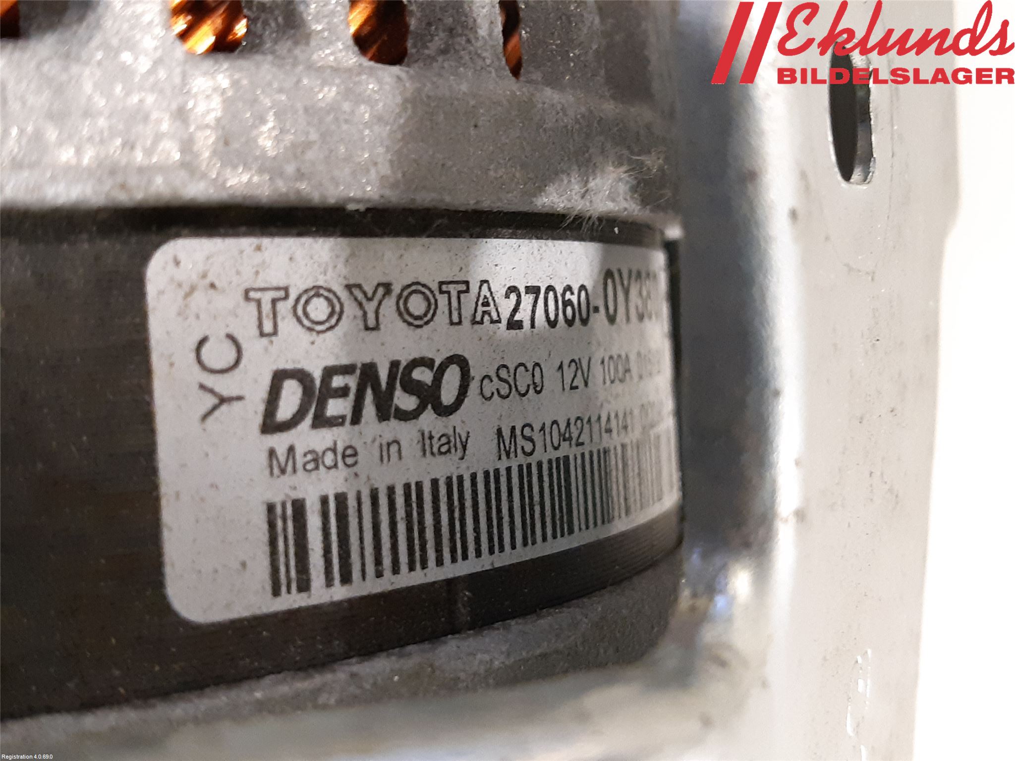 Toyota YARIS XP130 15-20 Generator