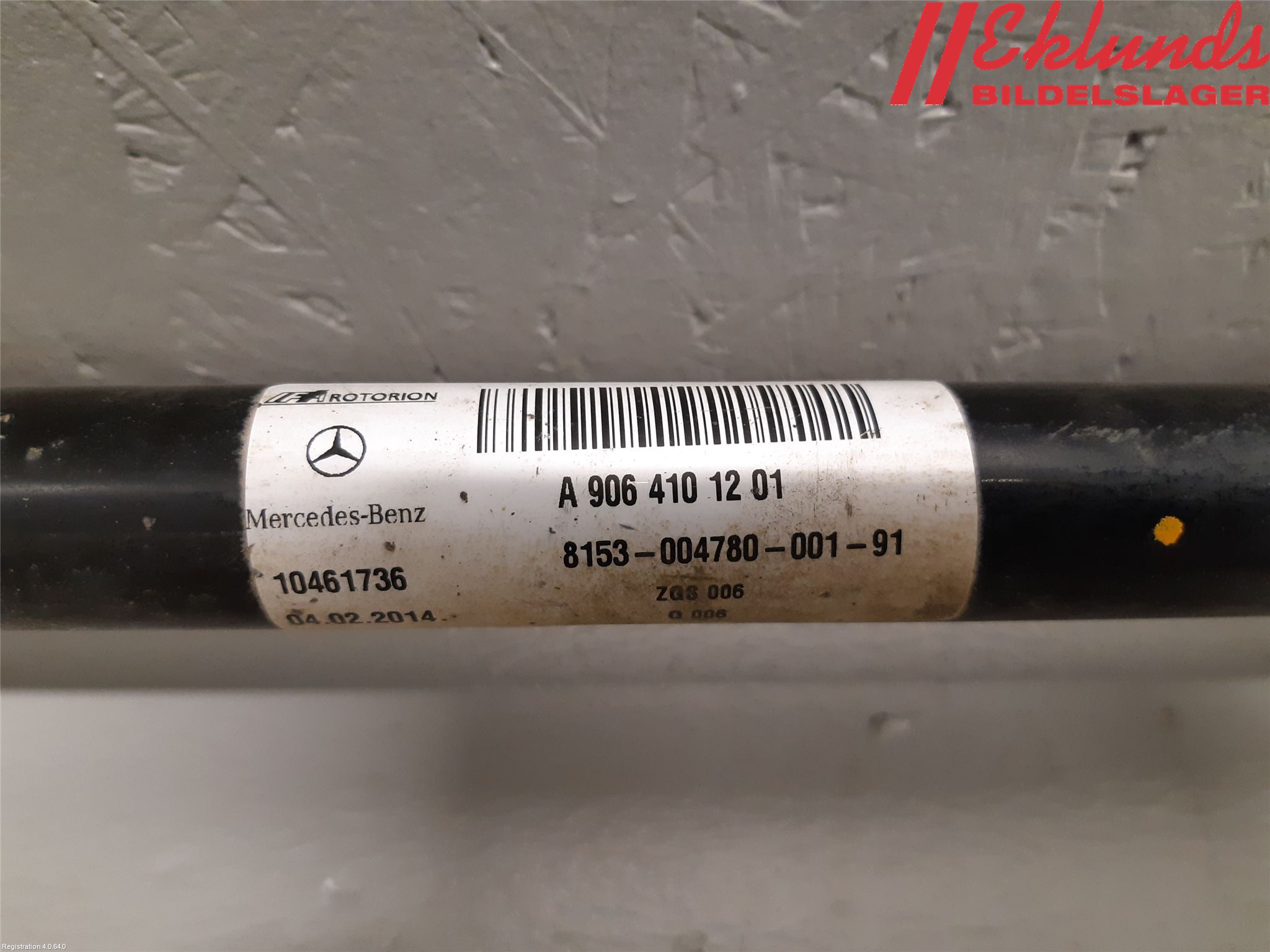 Mercedes-Benz MB SPRINTER (W906) 06-18 Mellanaxel Främre 4Wd