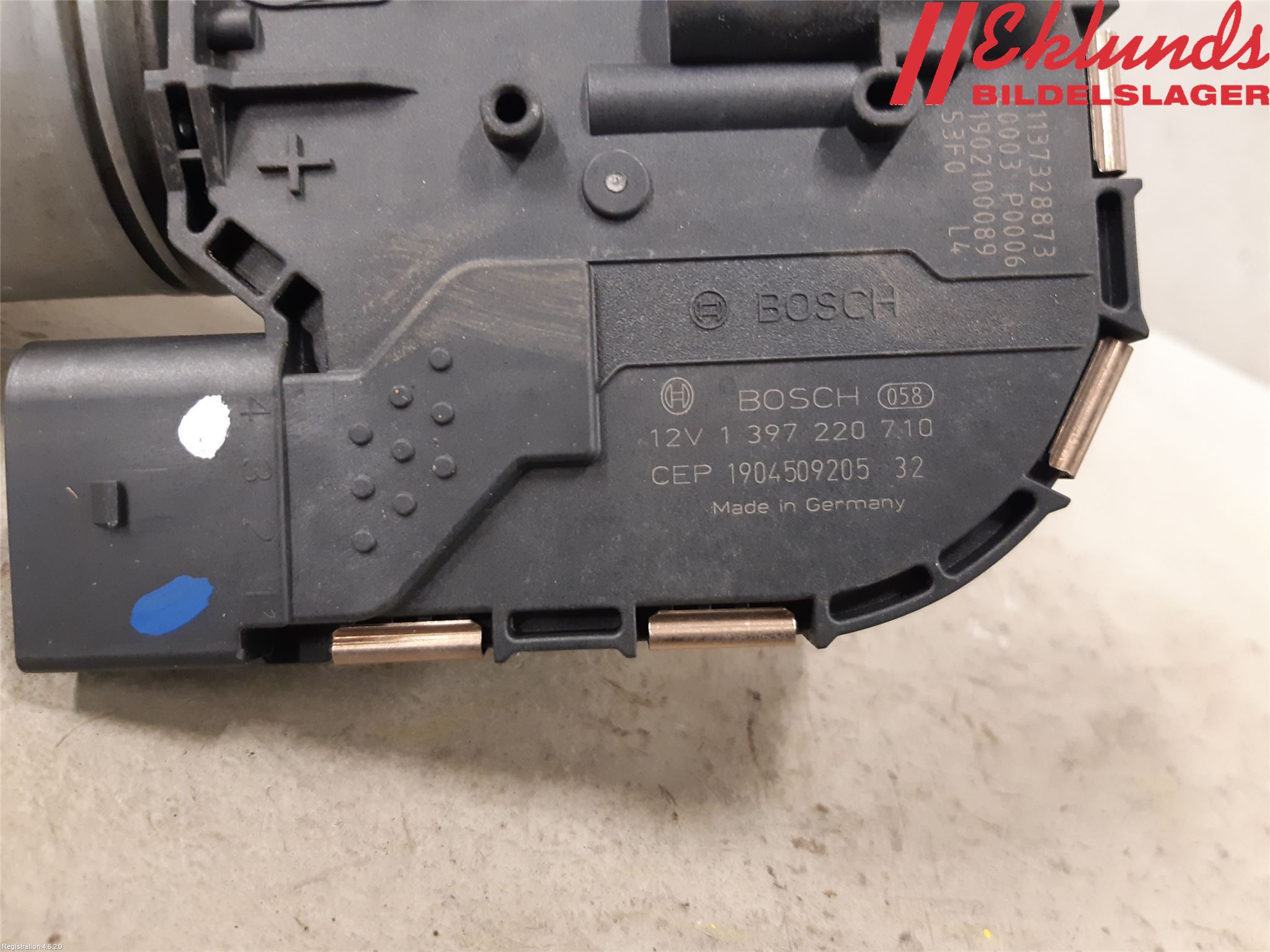 Audi A4/S4 B9 16-19 Torkarmotor Vindruta