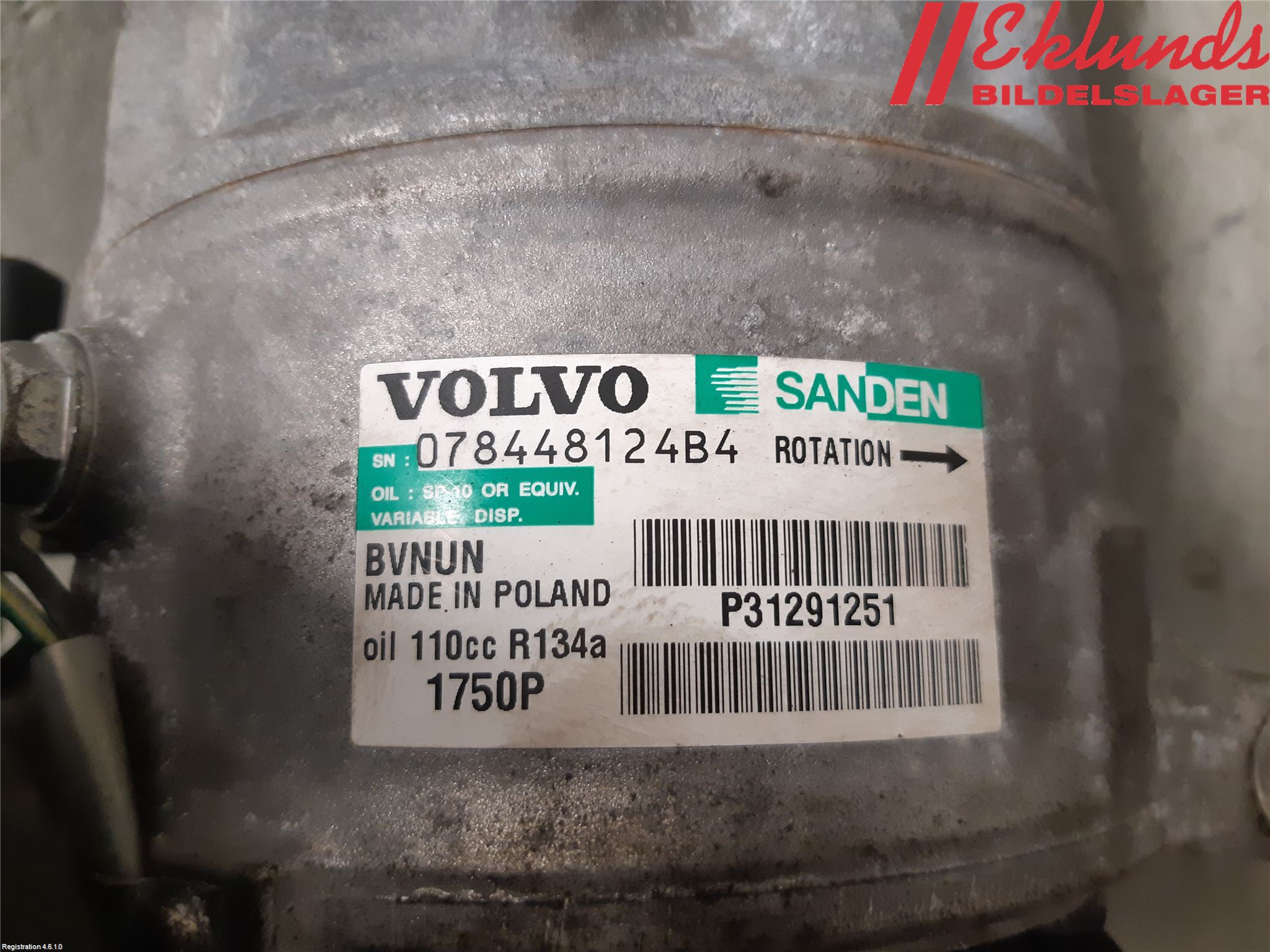 Volvo V40 12-19 Ac Kompressor