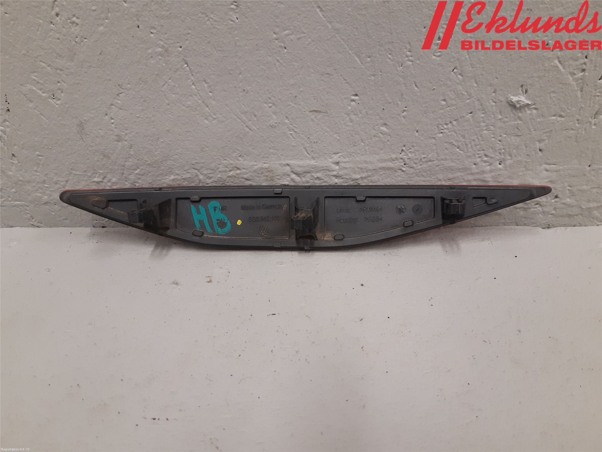 Volkswagen VW GOLF / E-GOLF VII 13-20 Dimljus/Reflex Bak