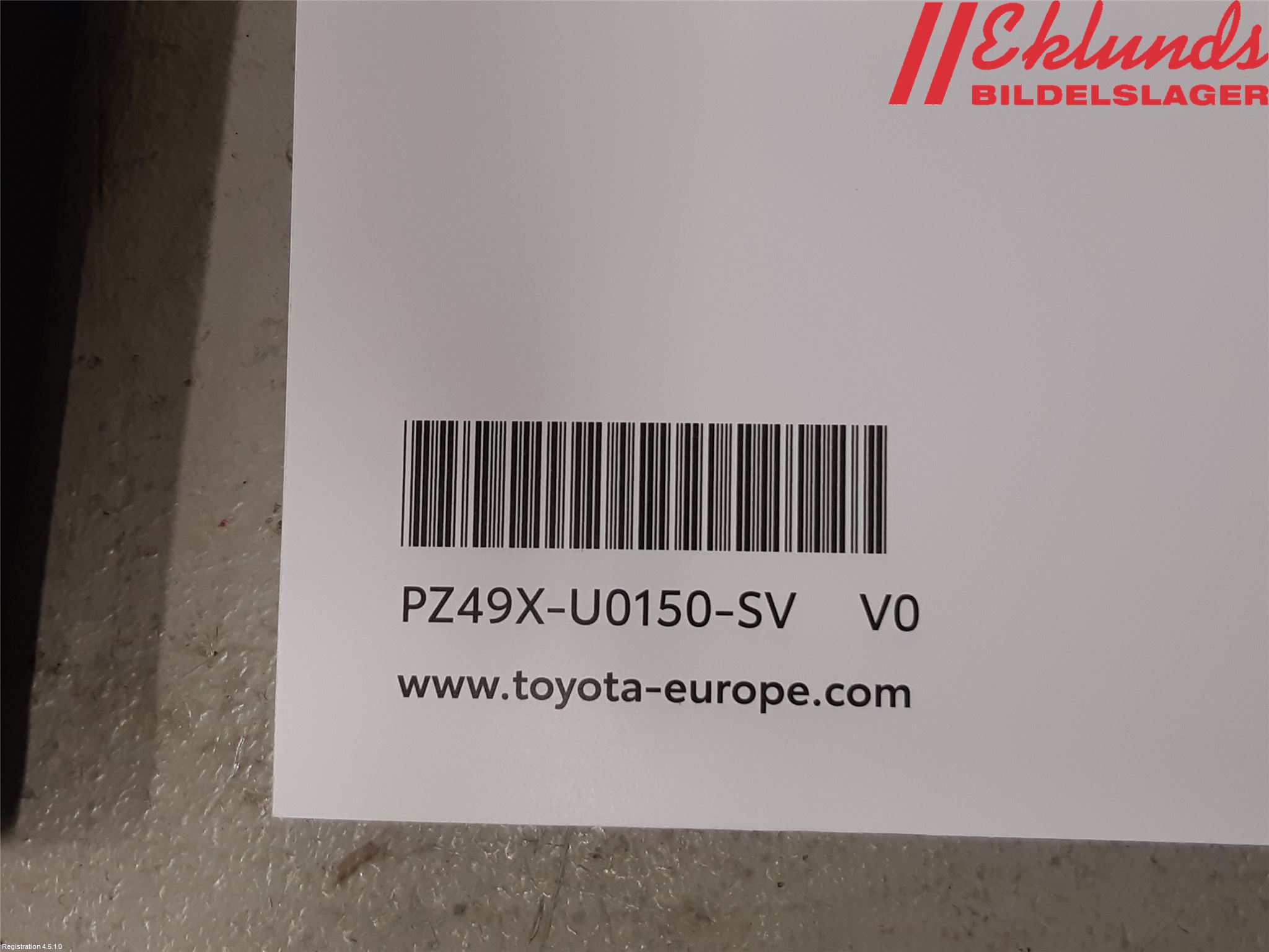 Toyota COROLLA 19- Instruktionsbok