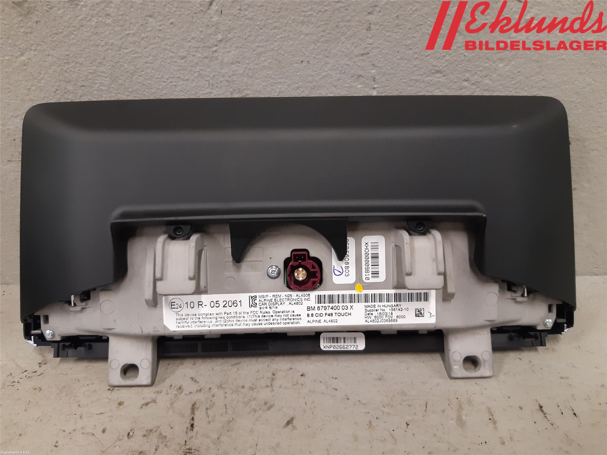 BMW X1 F48 15-22 Multifunktionsdisplay