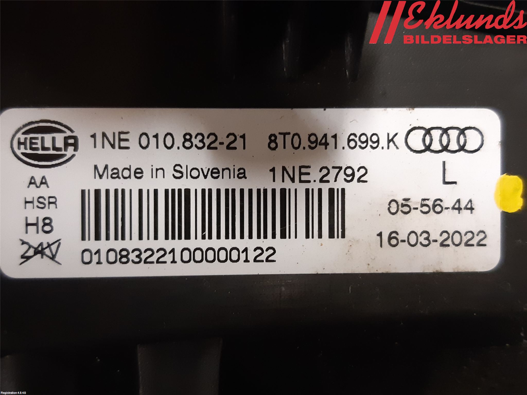 Audi A5 07-16 Dimljus-Varselljus Fram