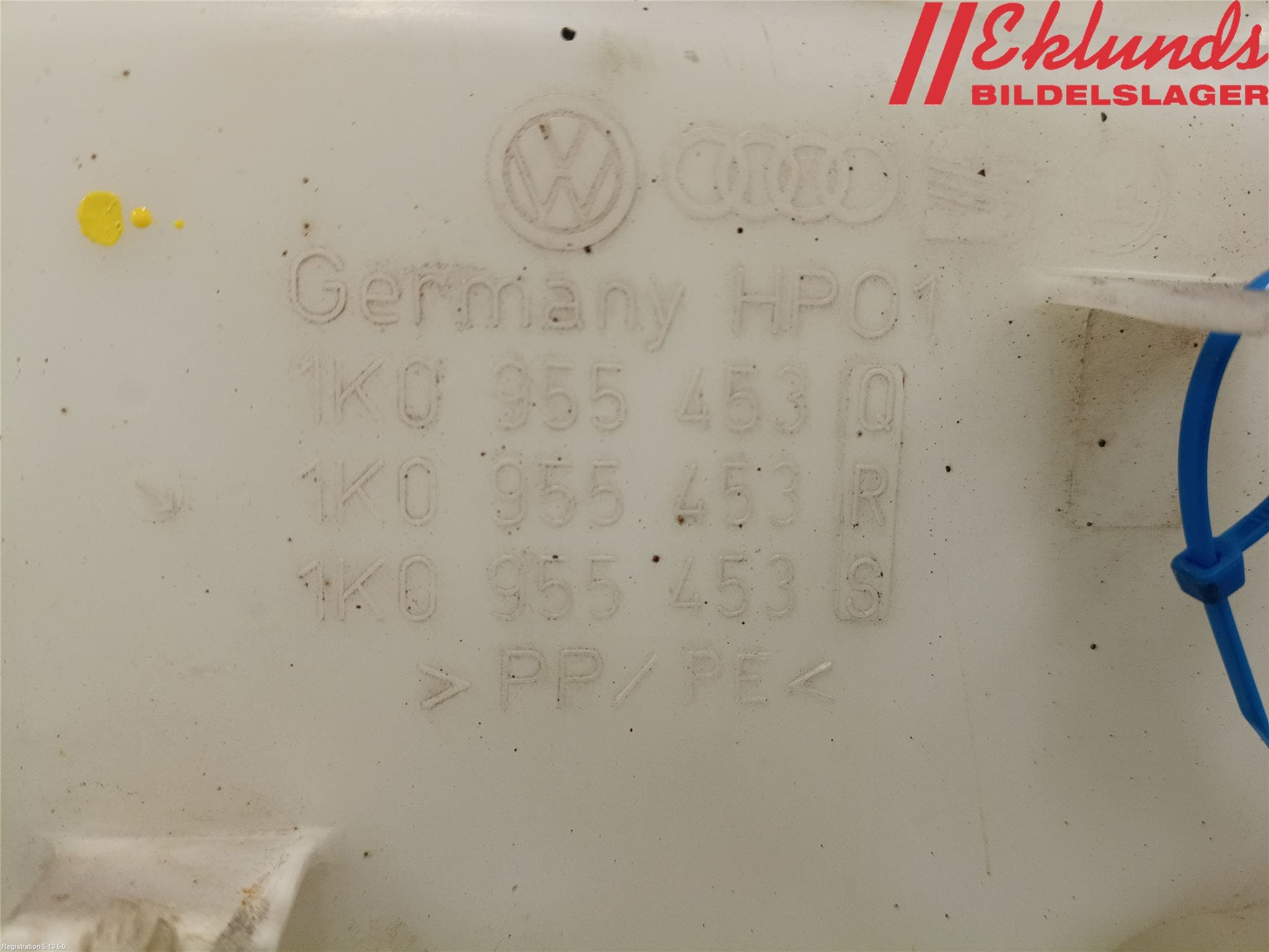 Volkswagen VW GOLF VI 09-13 Spolartank Vindruta-Strål