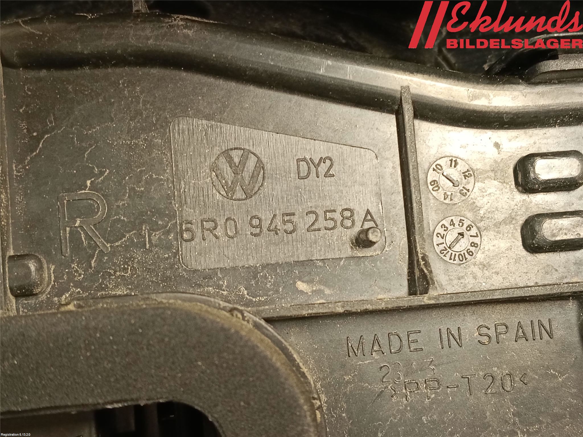 Volkswagen VW POLO 10-17 Bakljus Höger