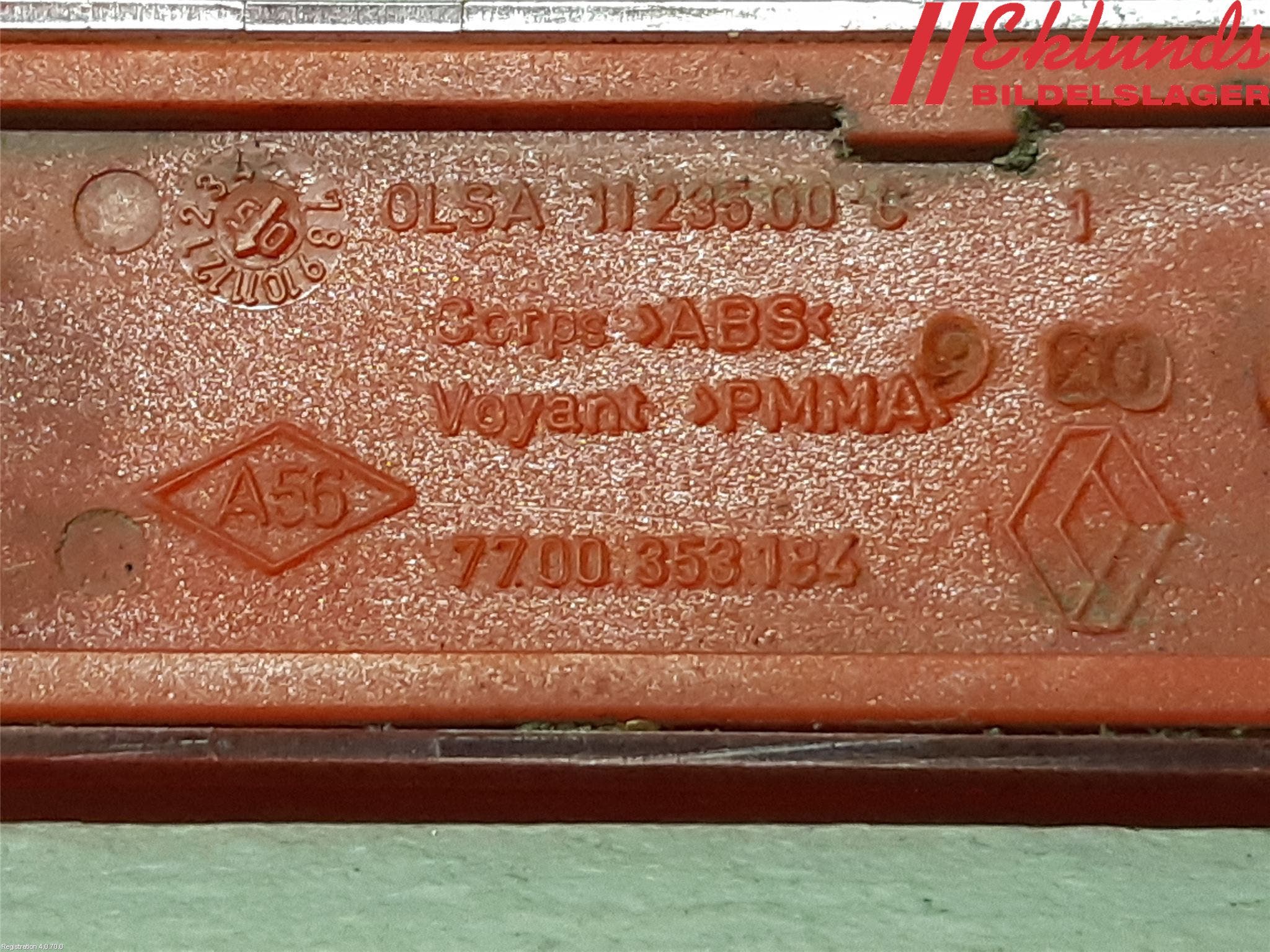 Opel VIVARO 01-14 Dimljus/Reflex Bak