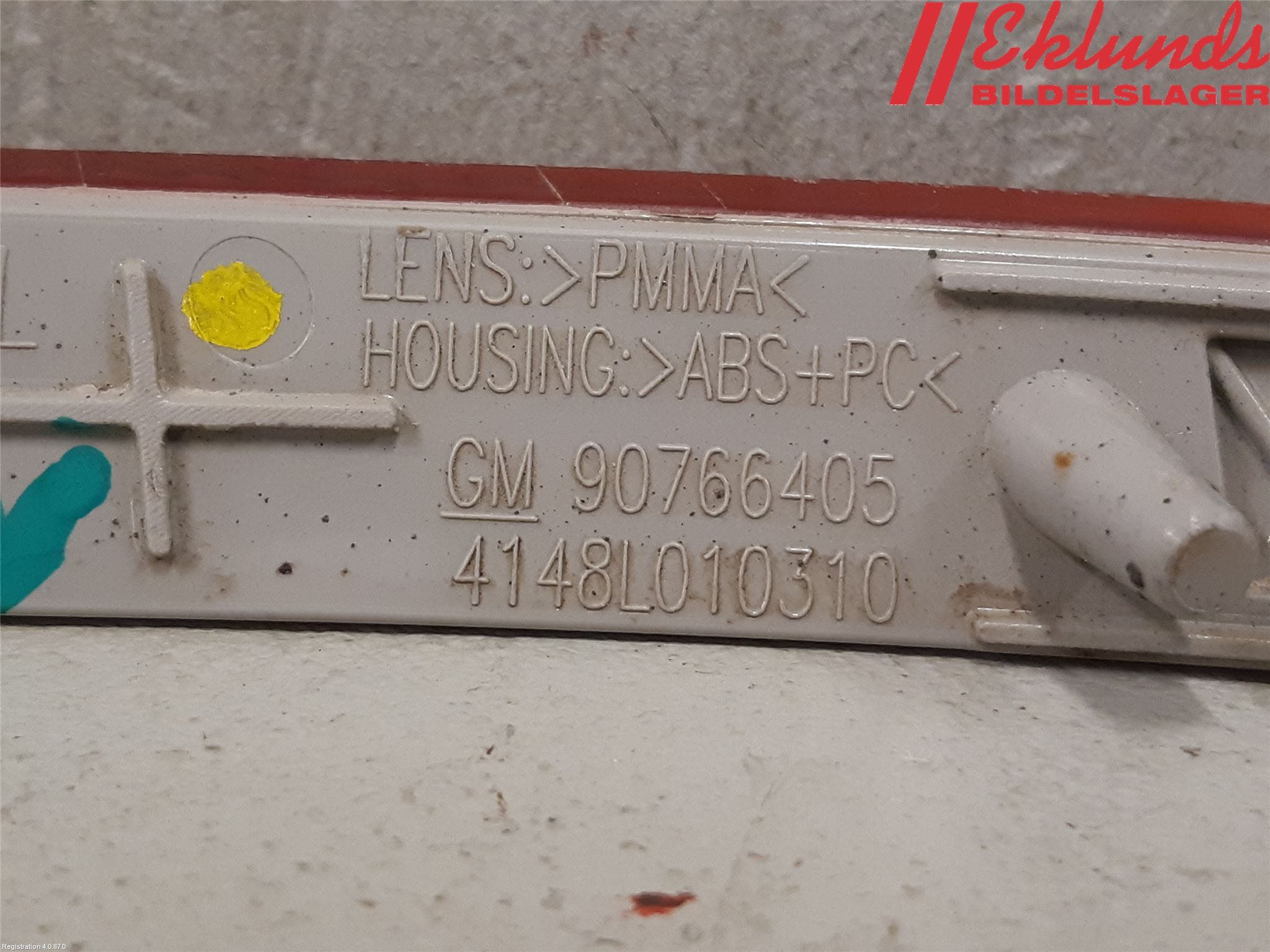 Opel ASTRA K 16-22 Dimljus/Reflex Bak