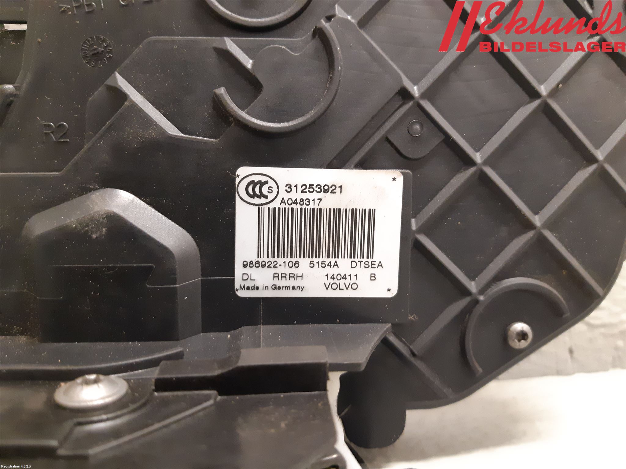 Volvo V70 14-16 Låskista-Dörrlås