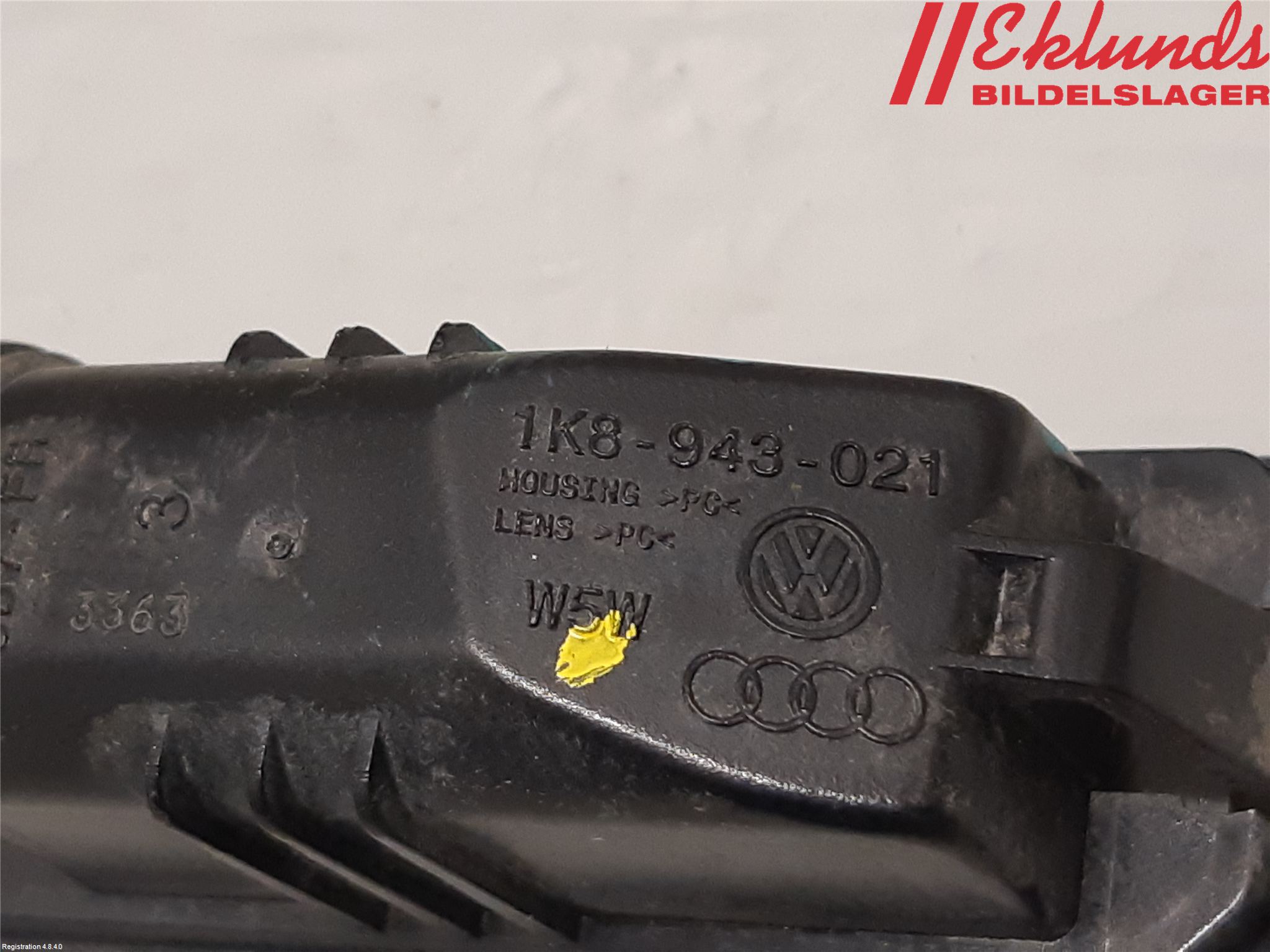 Volkswagen VW POLO 10-17 Skylt Belysning