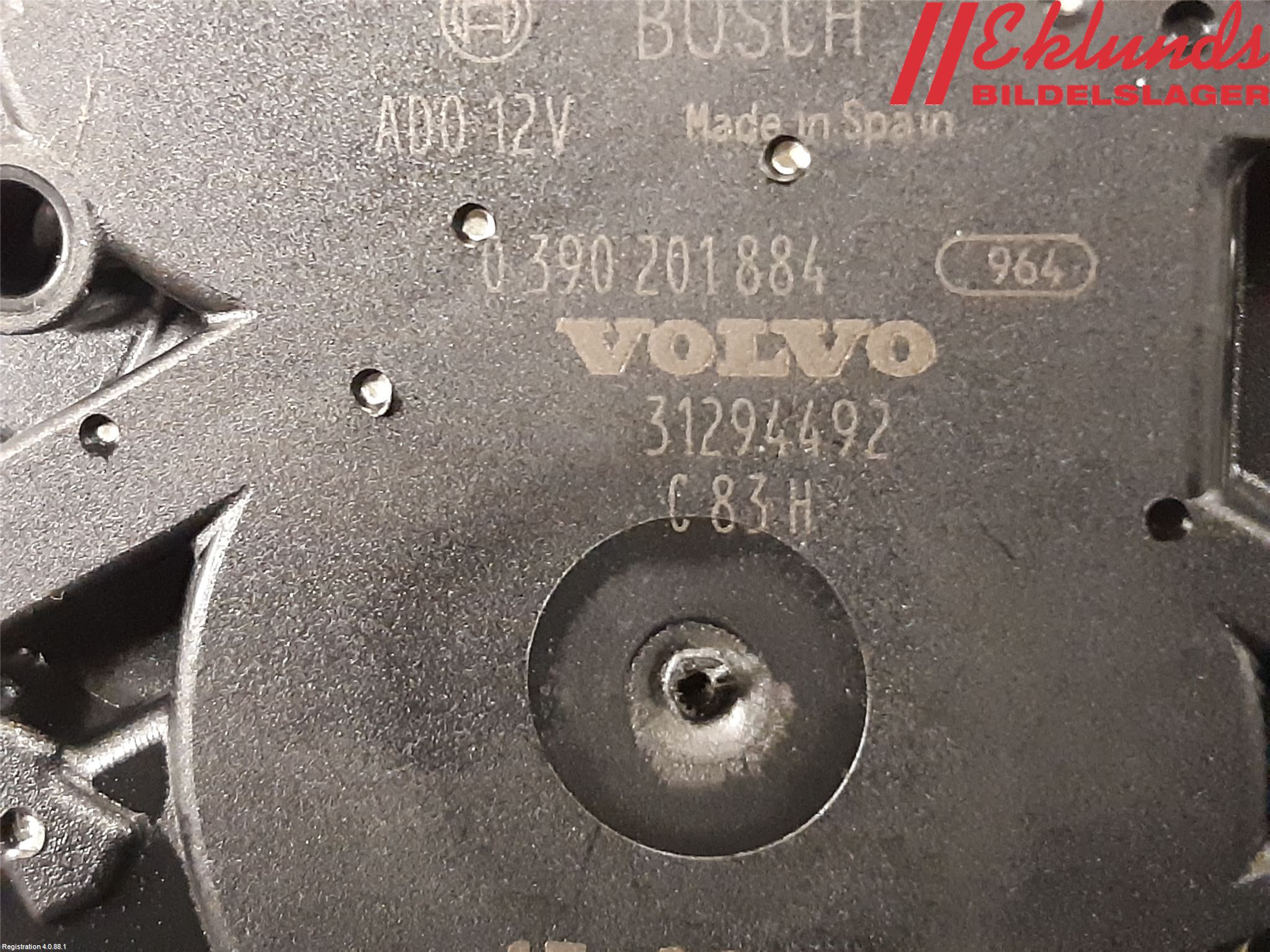 Volvo V40 12-19 Torkarmotor Baklucka