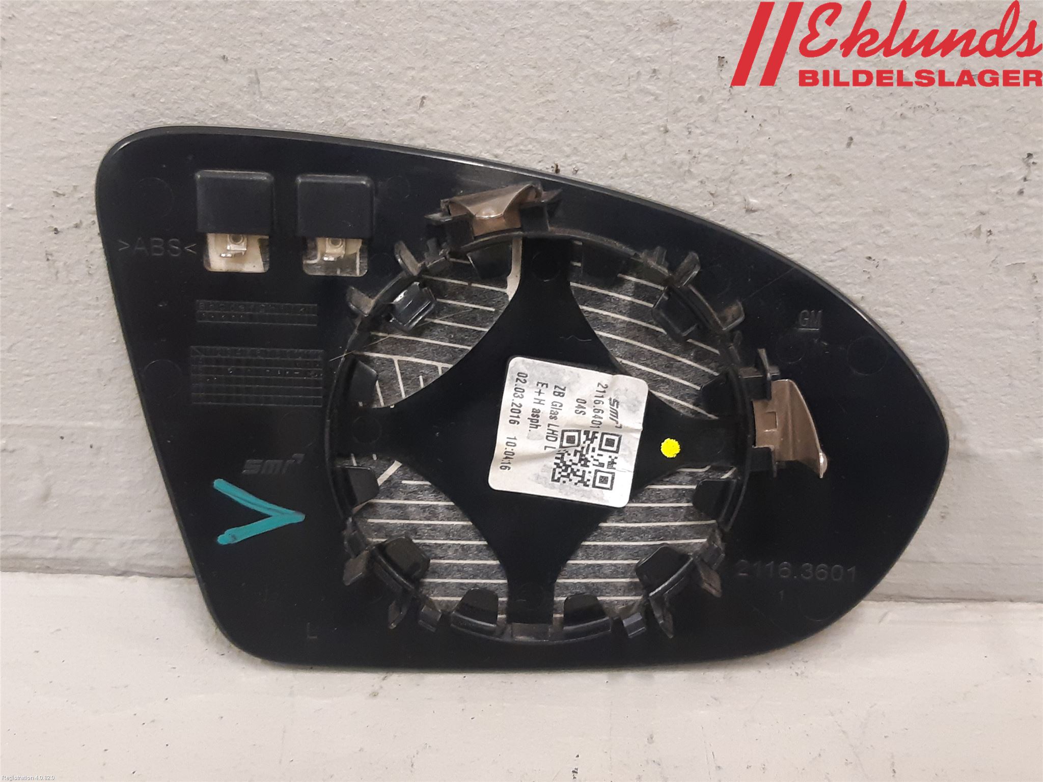 Opel ASTRA K 16-22 Spegelglas Vä