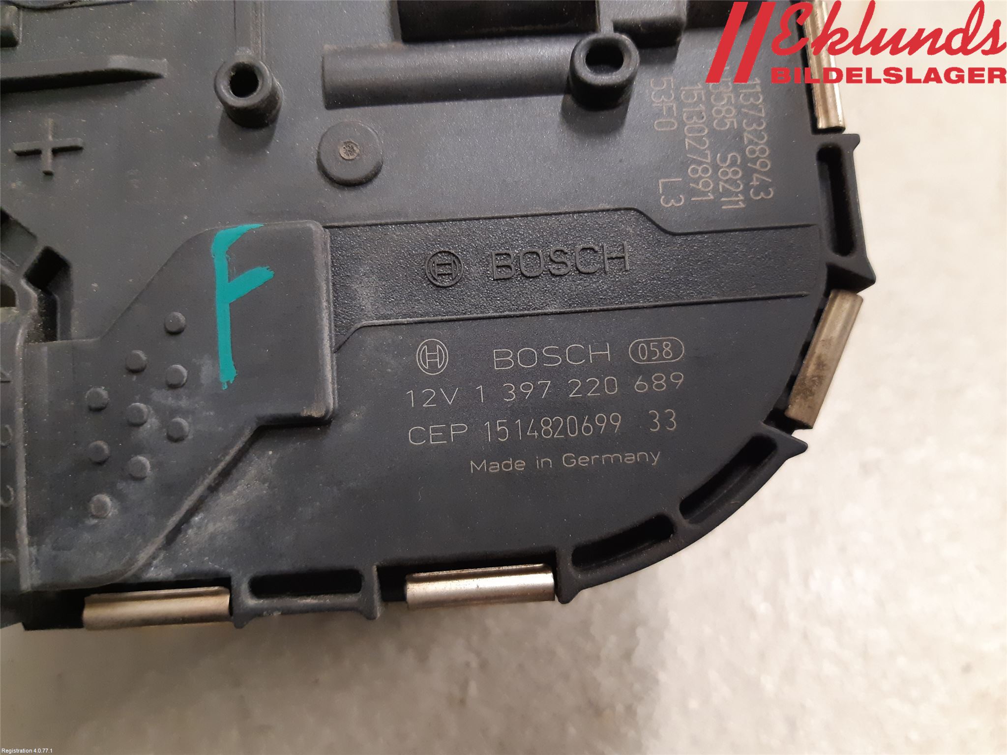 Skoda OCTAVIA (5E) 13-20 Torkarmotor Vindruta