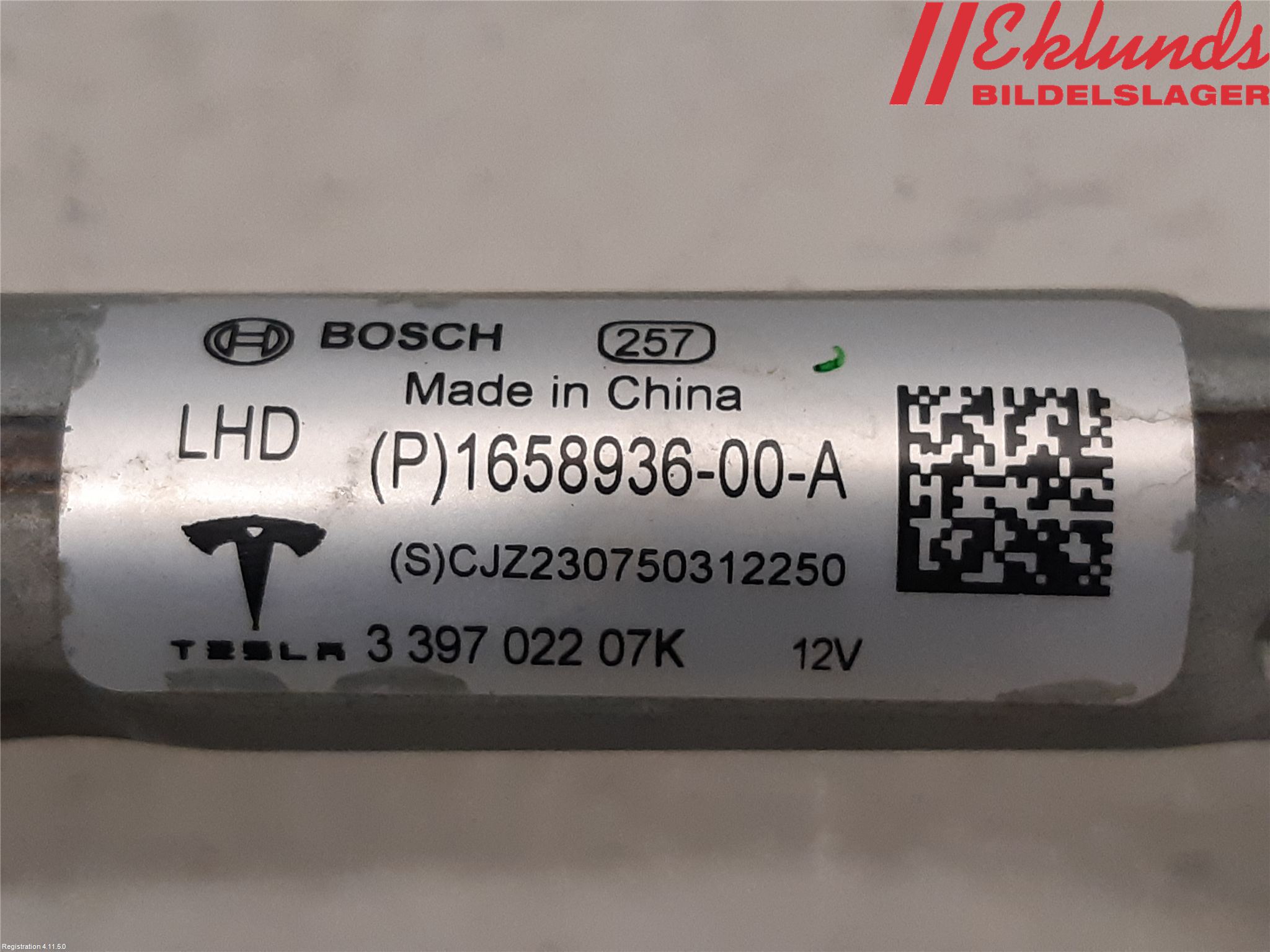 Tesla MODEL Y 21- Torkarmotor Vindruta