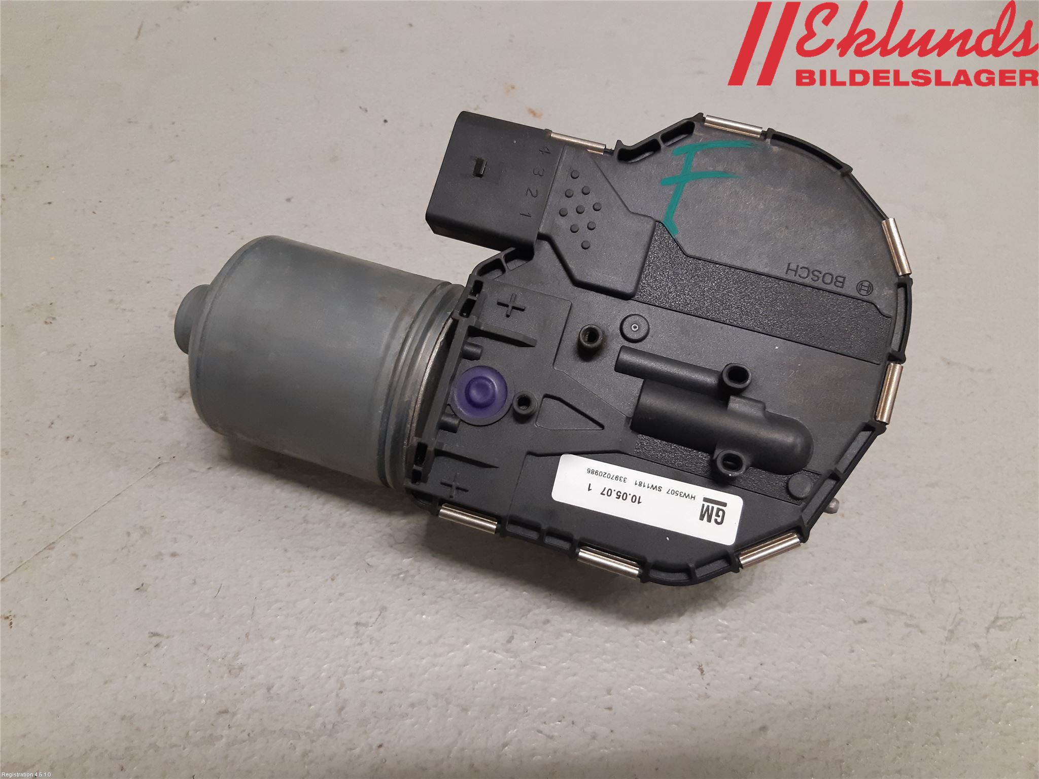Opel ASTRA J 10-15 Torkarmotor Vindruta