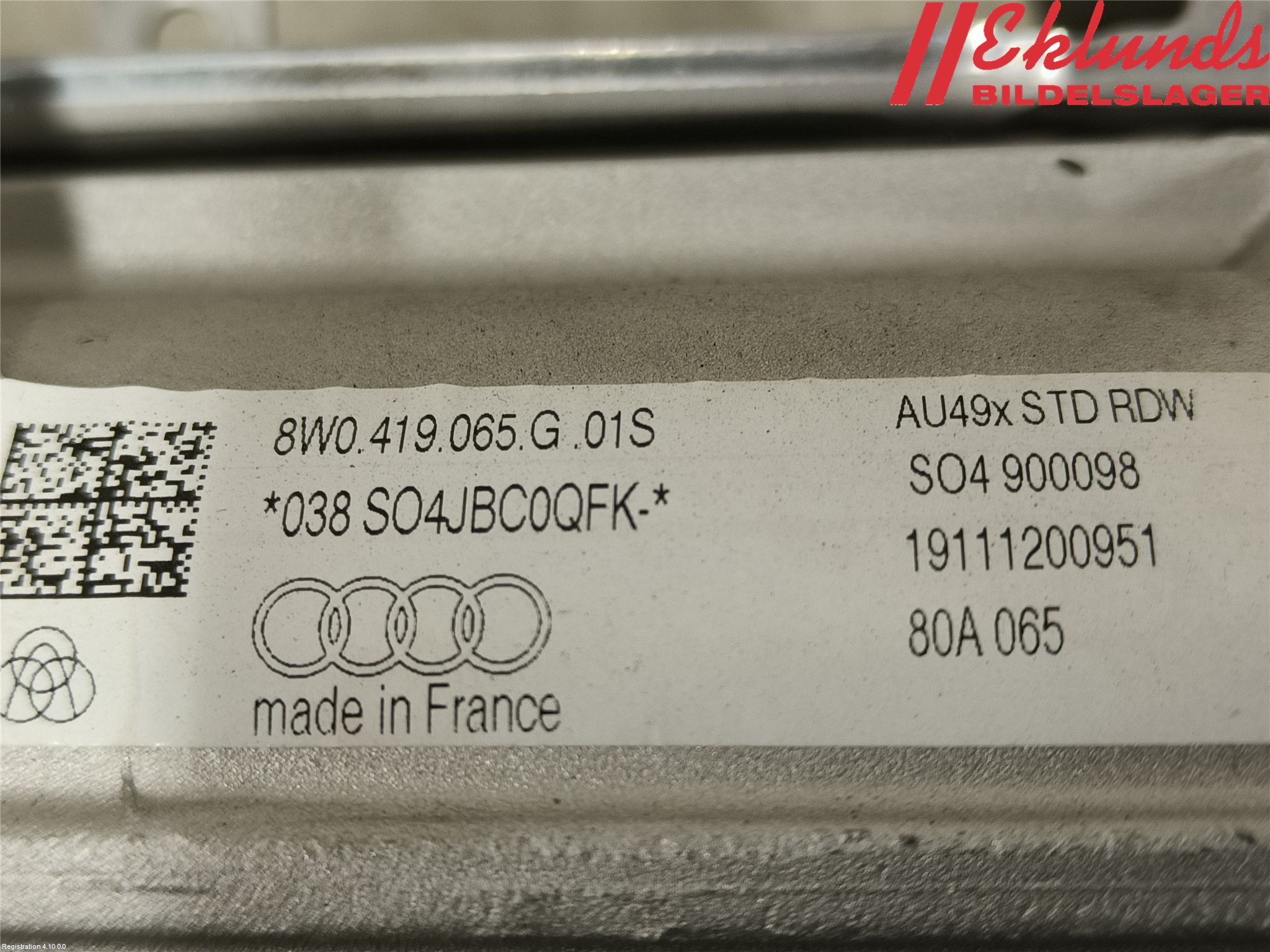 Audi A4/S4 B9 20- Rattaxelagg Justerbart