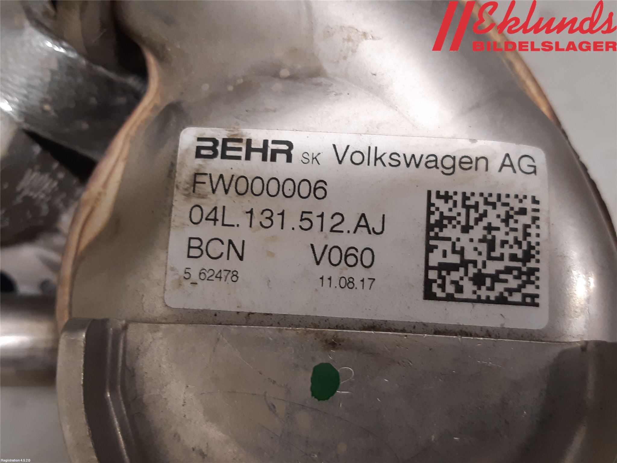 Volkswagen VW CADDY 16-20 Egr Ventil