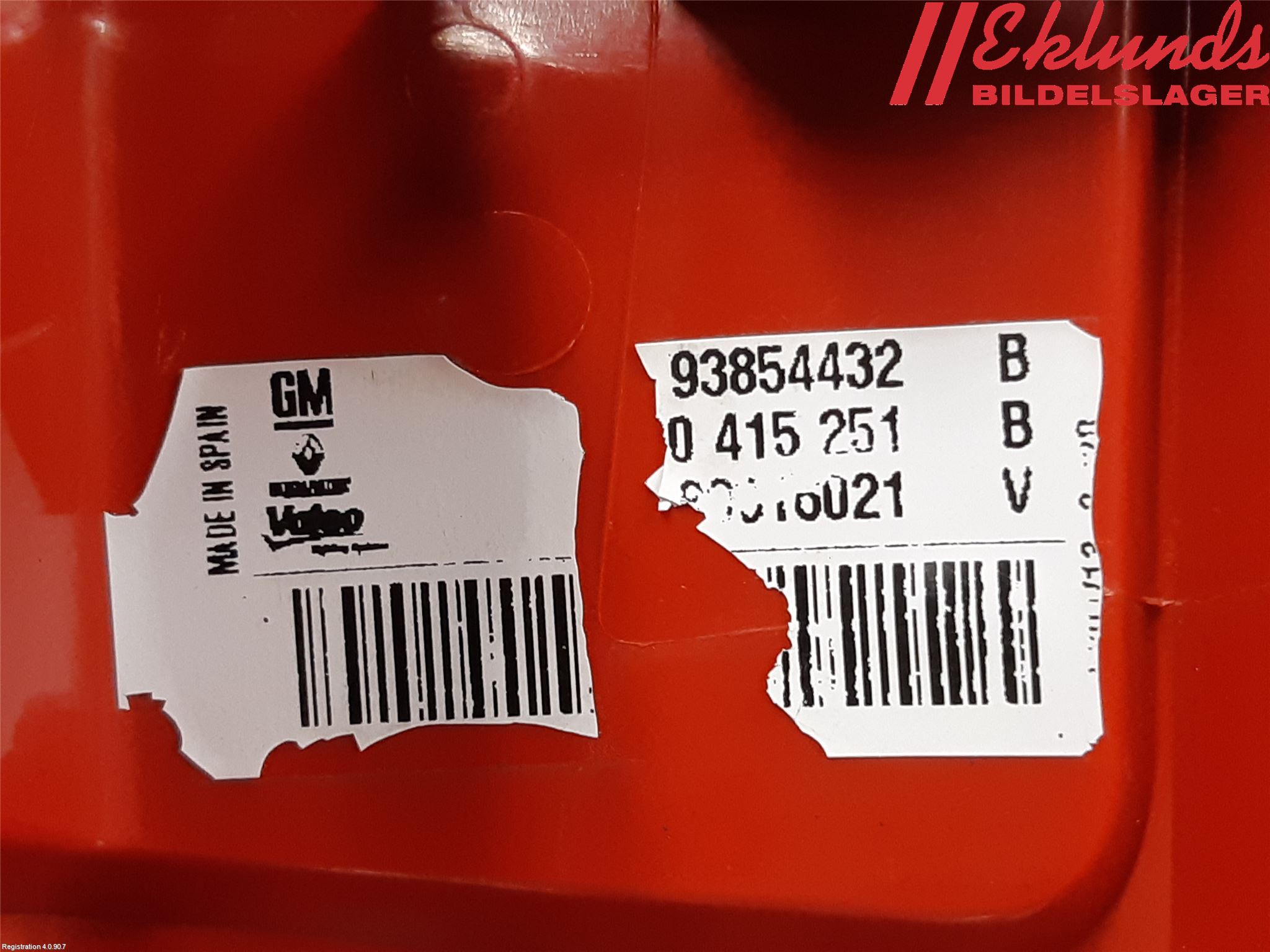 Opel VIVARO 01-14 Bakljus Höger