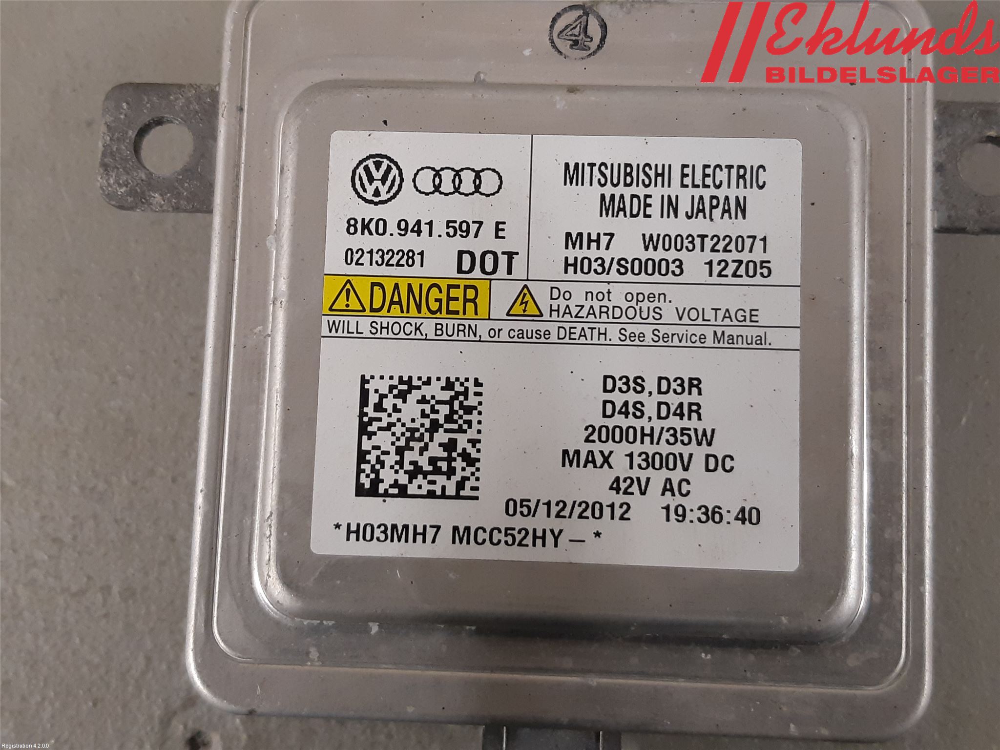 Audi A6/S6 4G 11-18 Styrenhet Strålkastare