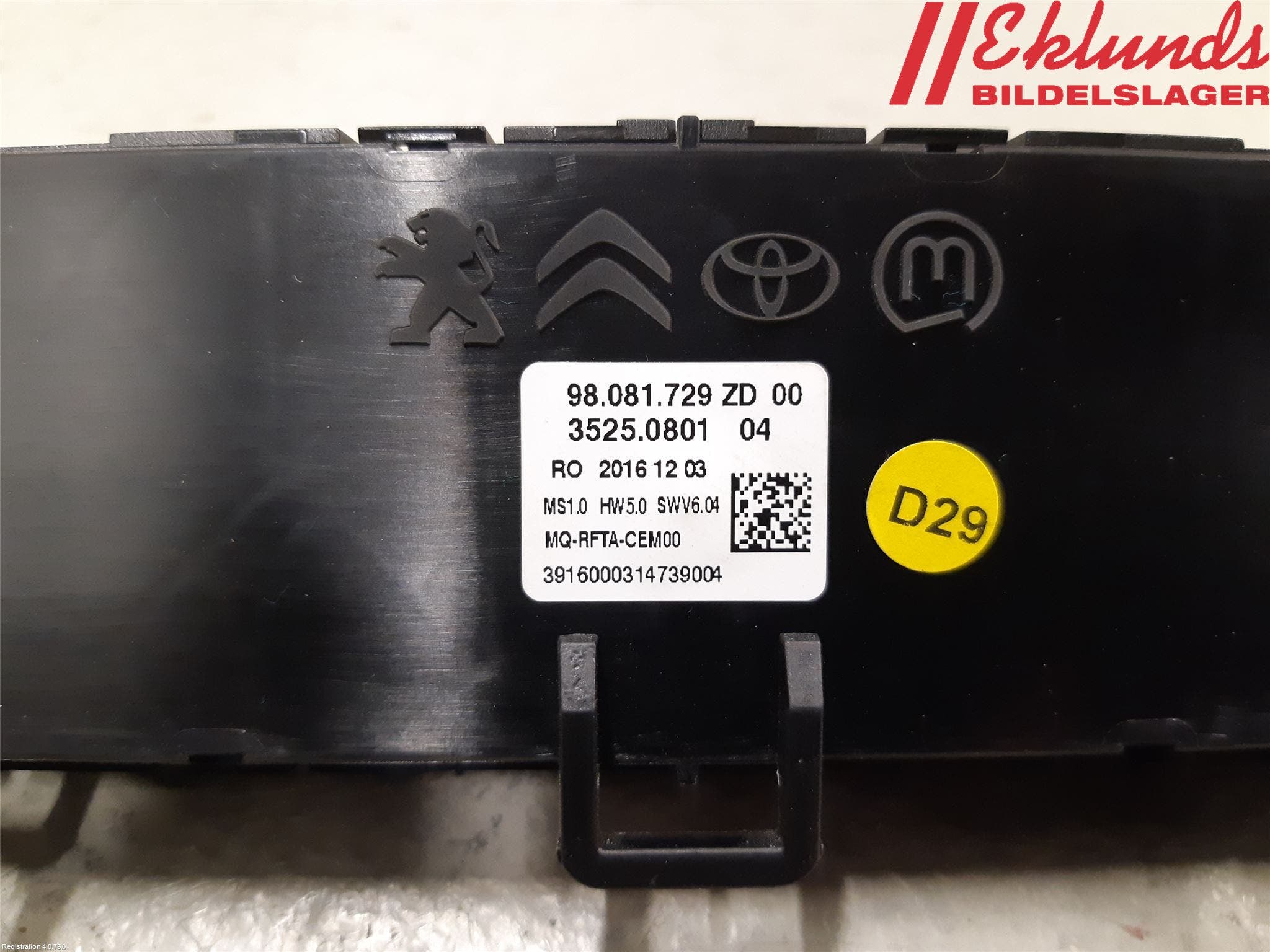 Peugeot EXPERT/E-EXPERT 17- Ac Styrenhet Ac Manöveren