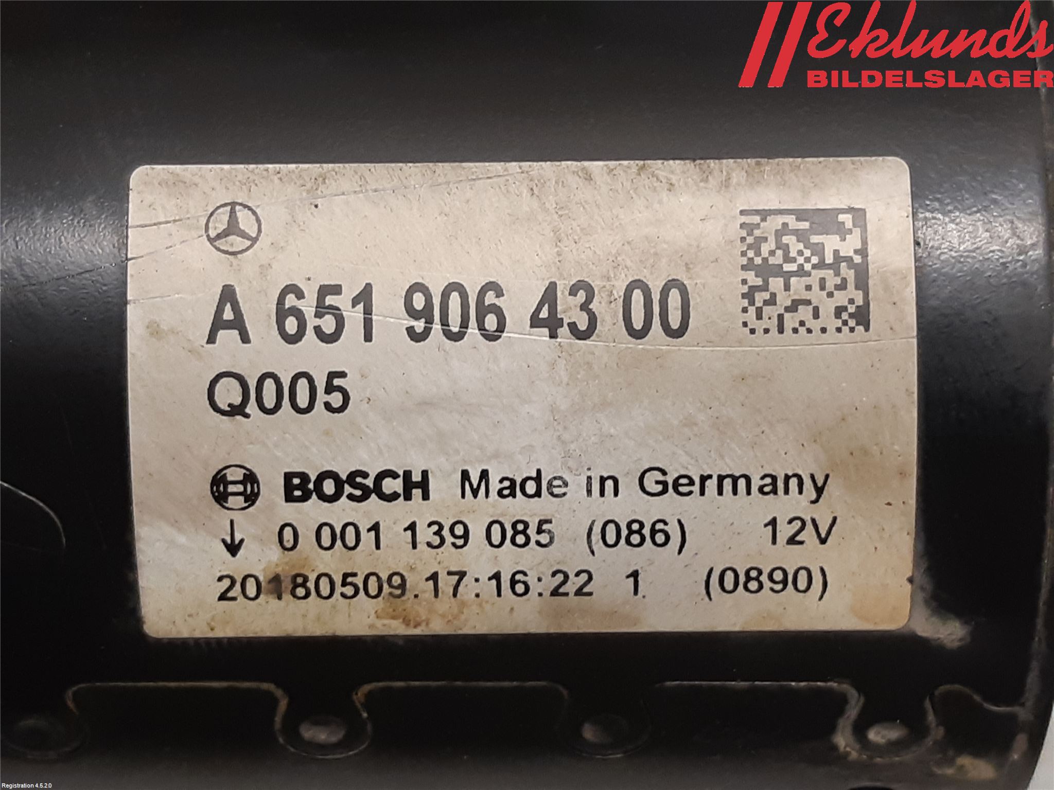 Mercedes-Benz MB VITO/V-KLASS (W640,W447,W448) 14- Startmotor Diesel