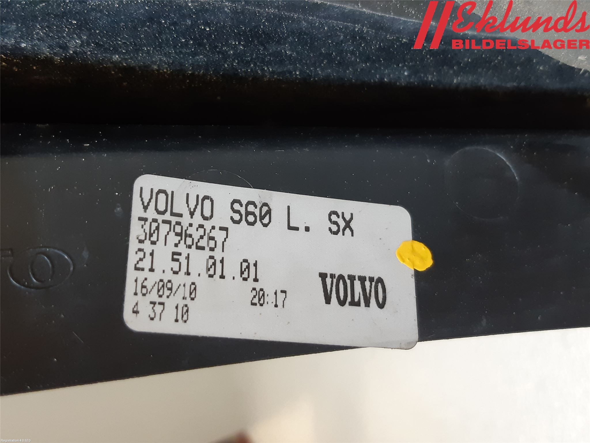 Volvo S60 11-13 Bakljus Vänster