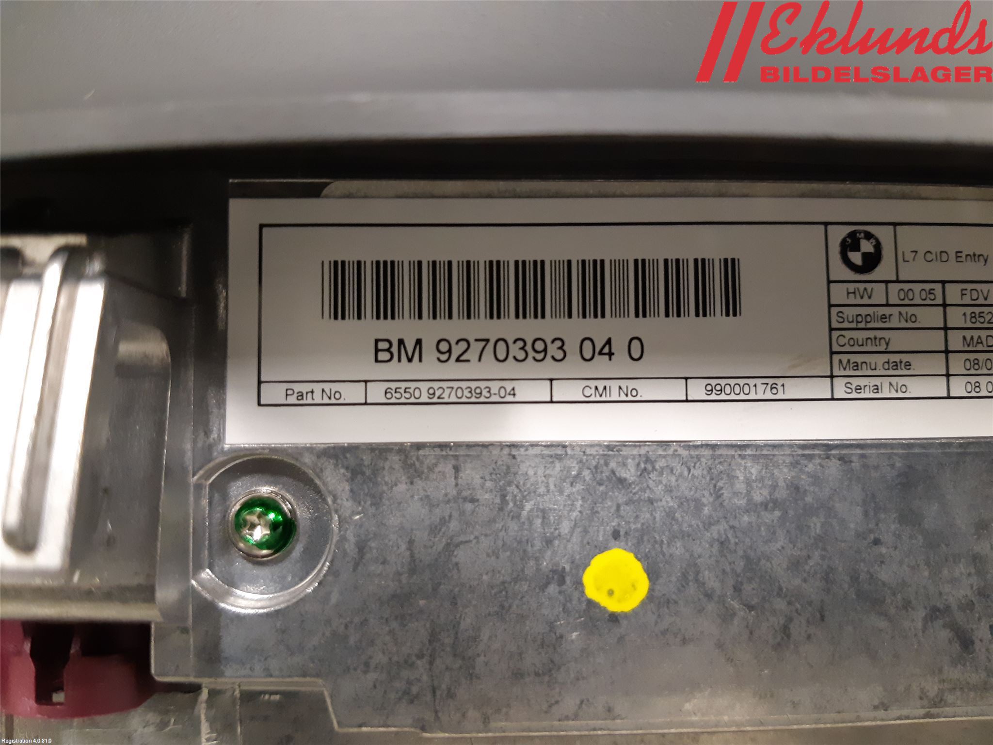 BMW 3 F30/F31/F80 12-19 Multifunktionsdisplay