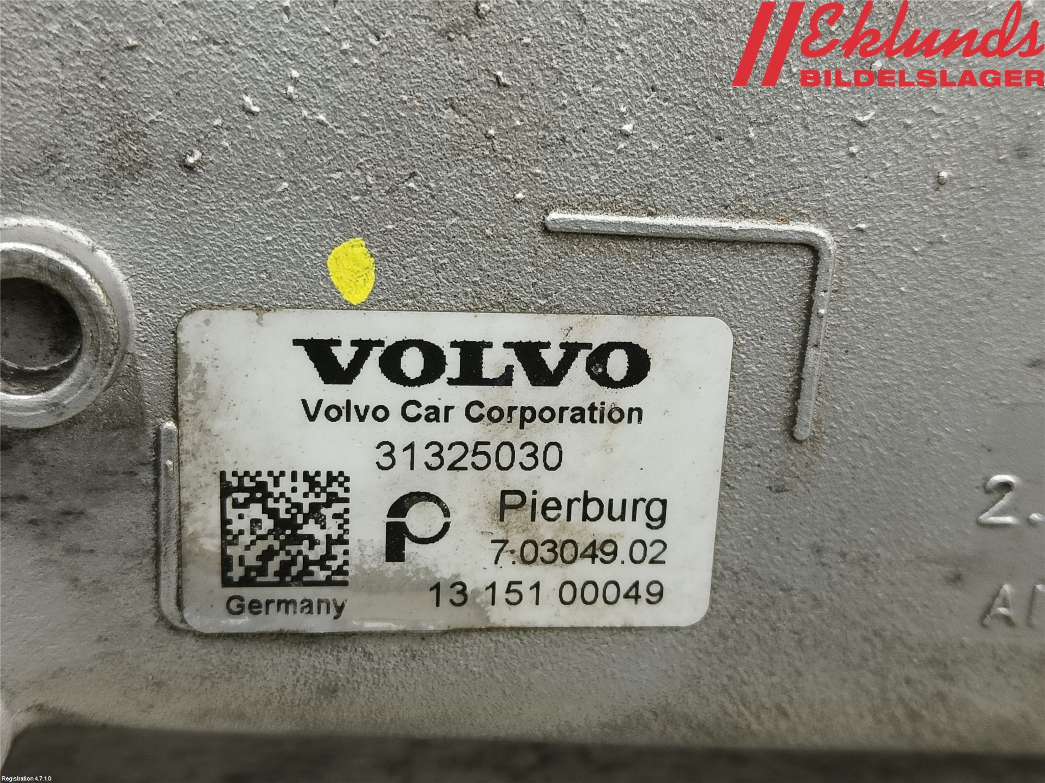 Volvo V70 14-16 Egr Ventil