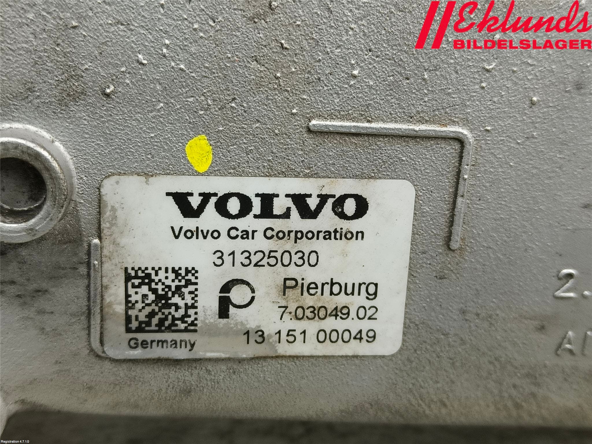 Volvo V70 14-16 Egr Ventil