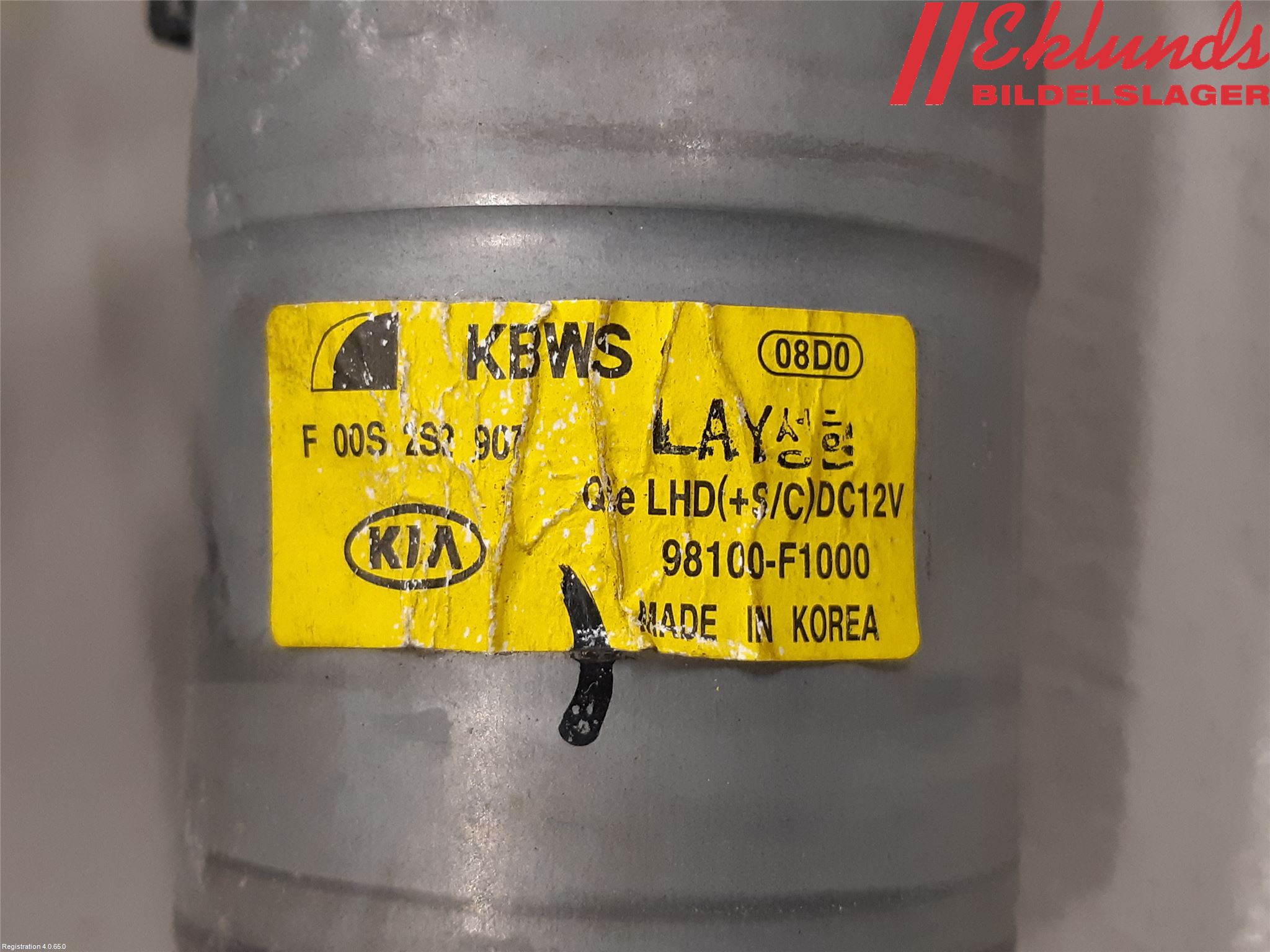 Kia SPORTAGE (QL) 16-21 Torkarmotor Vindruta