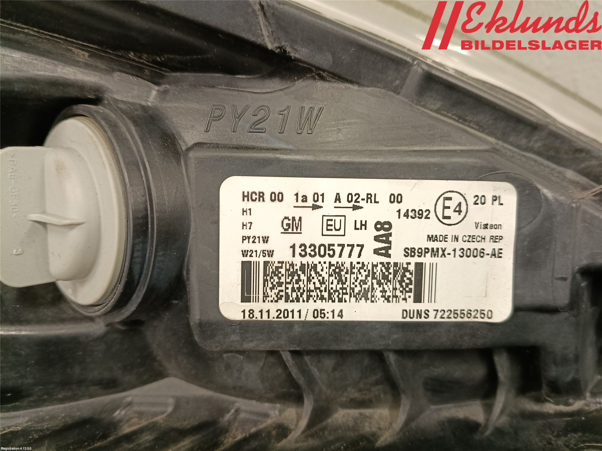 Opel MERIVA B 10-17 Strålkastare Vänster