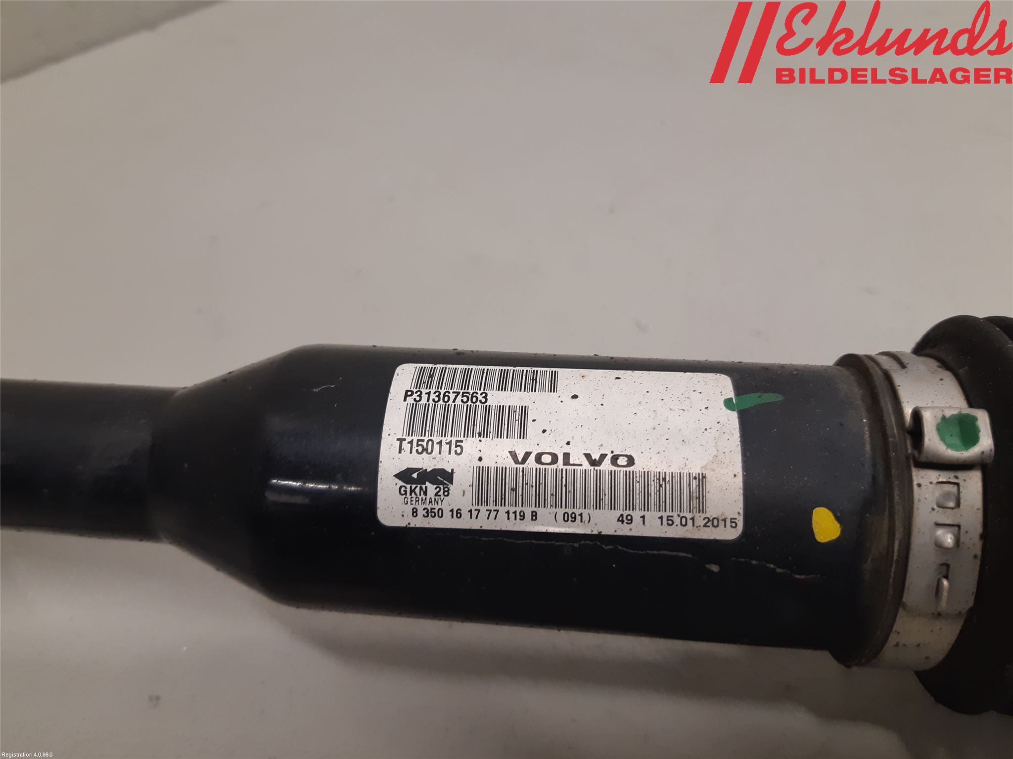 Volvo XC60 14-17 Drivaxel Fram Höger