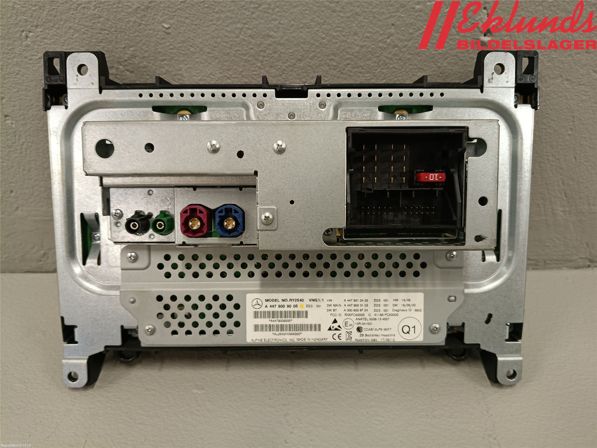 Mercedes-Benz MB VITO/V-KLASS (W640,W447,W448) 14- Cd Radio - Multimediapanel