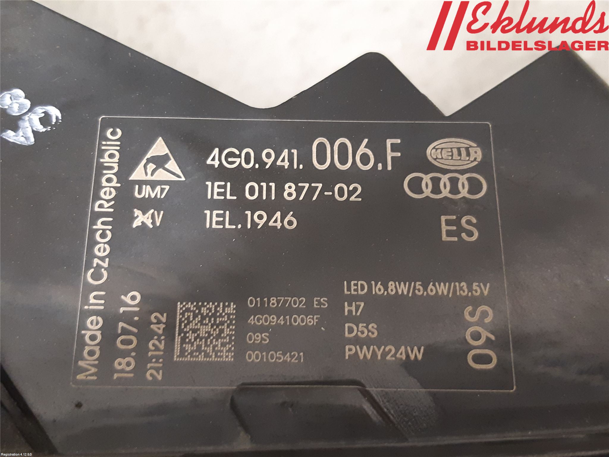 Audi A6/S6 4G 11-18 Strålkastare Höger