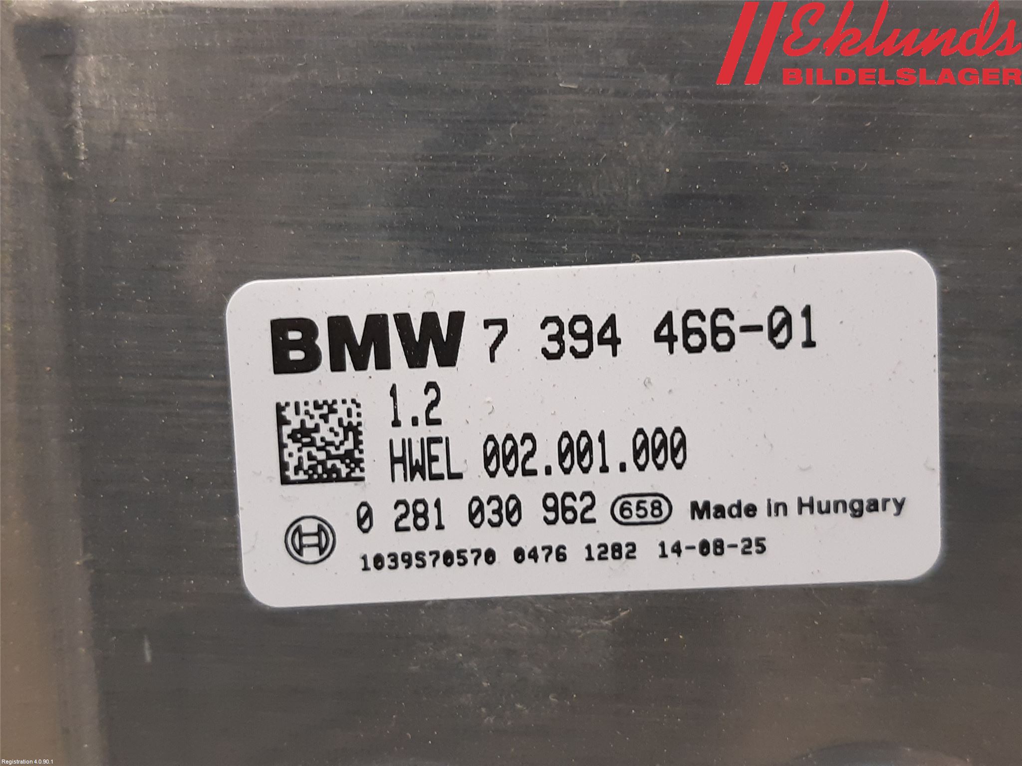 BMW 5 F10/F11/F18 09-17 Styrenhet Avgasrening