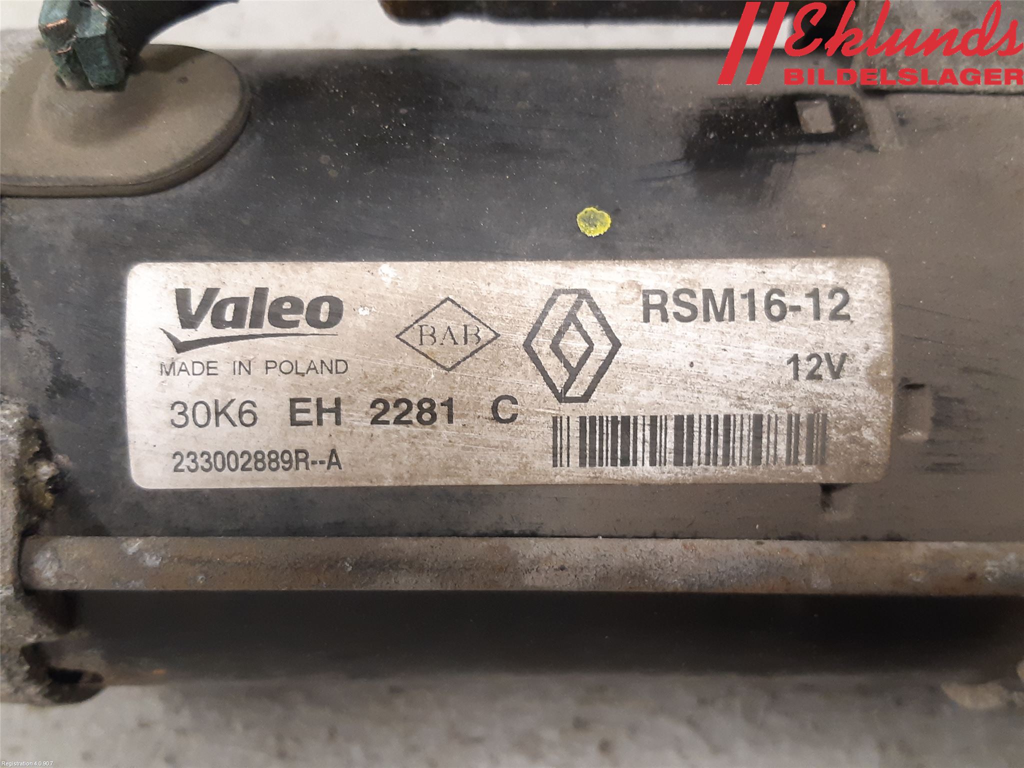 Opel VIVARO 15-19 Startmotor Diesel