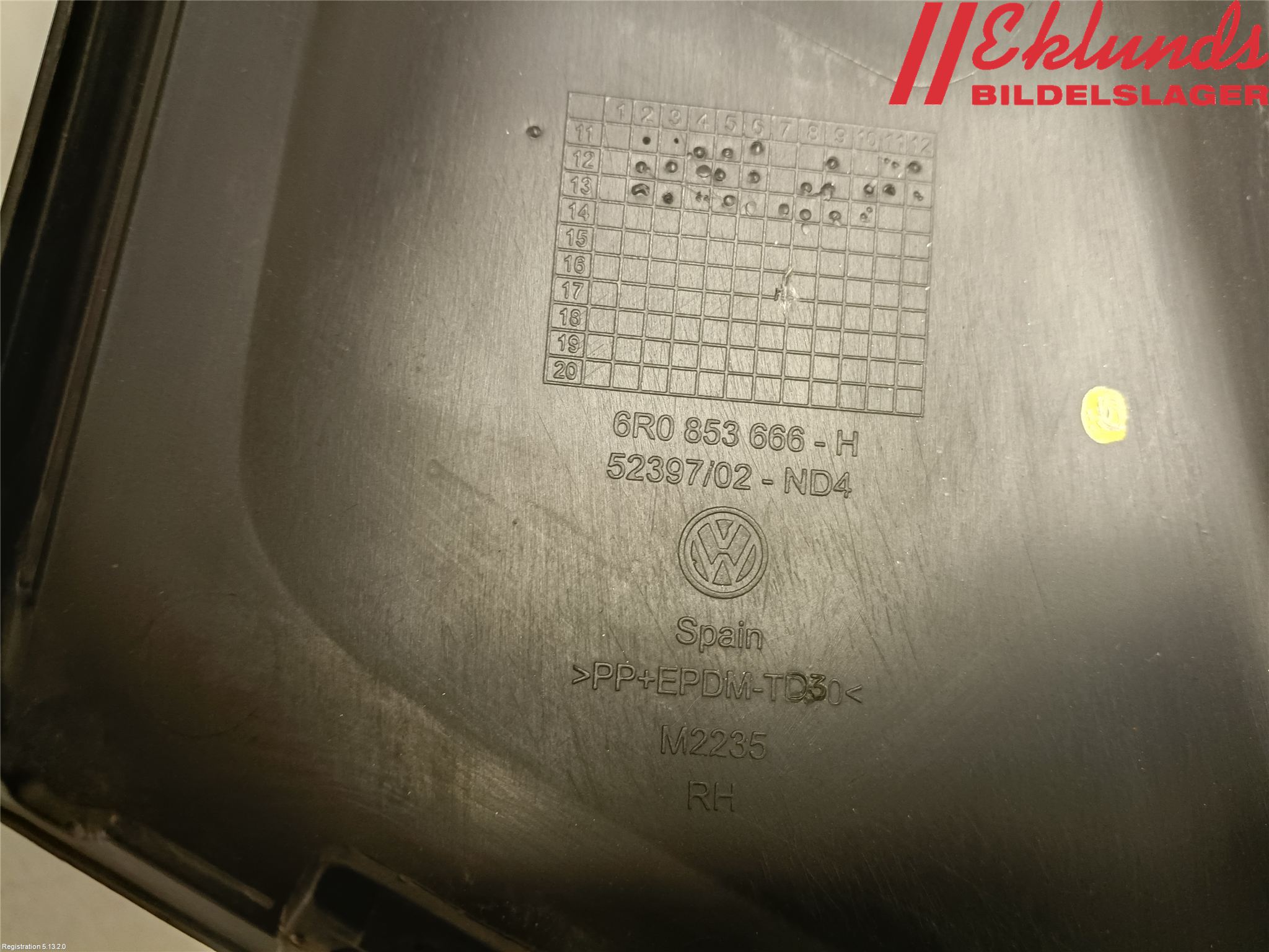Volkswagen VW POLO 10-17 Stöt Utfyllnad-List-Grill